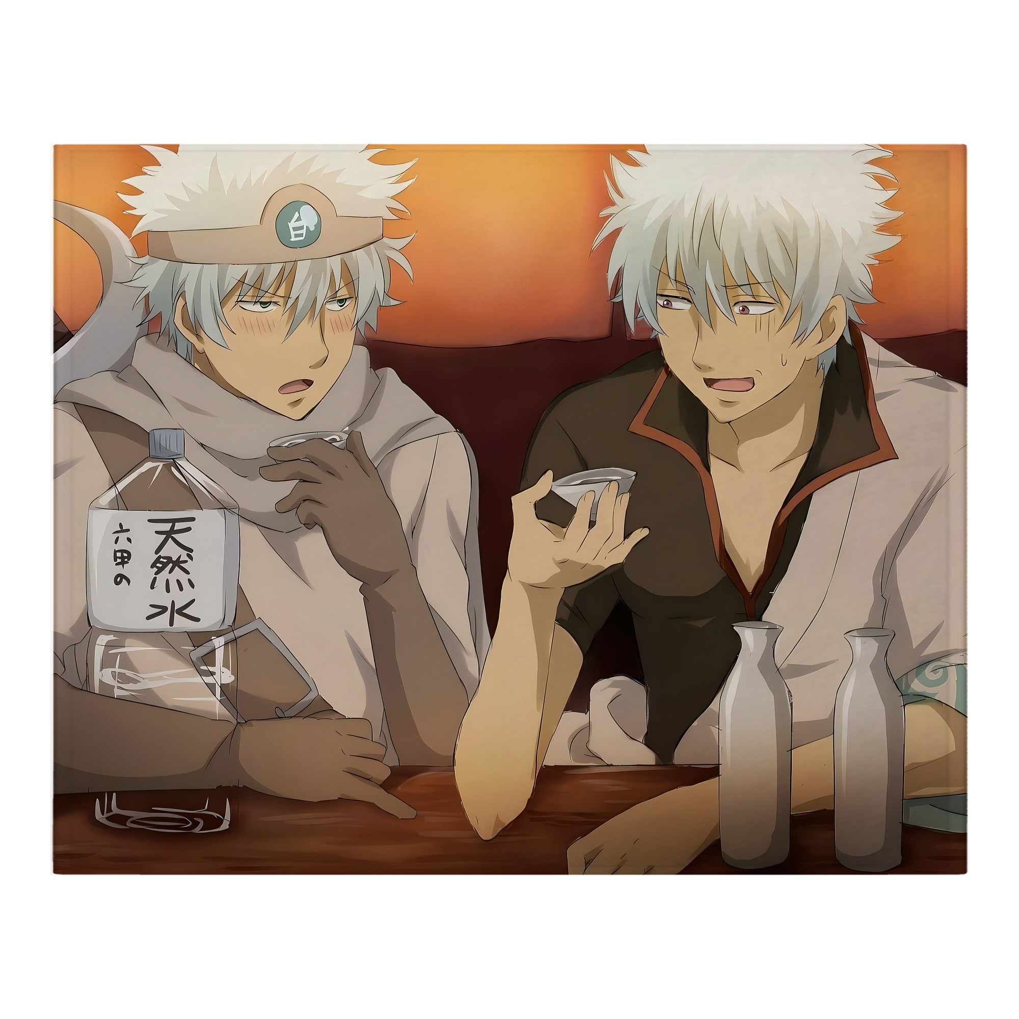 （画像用） ぎんたま 坂田銀時（さかたぎんとき） 神楽 志村新八（しむら しんぱち） GINTAMA Sakata Gintoki Kagura Shimura Shinpachi フランネルブランケット・多サイズ対応（横型）