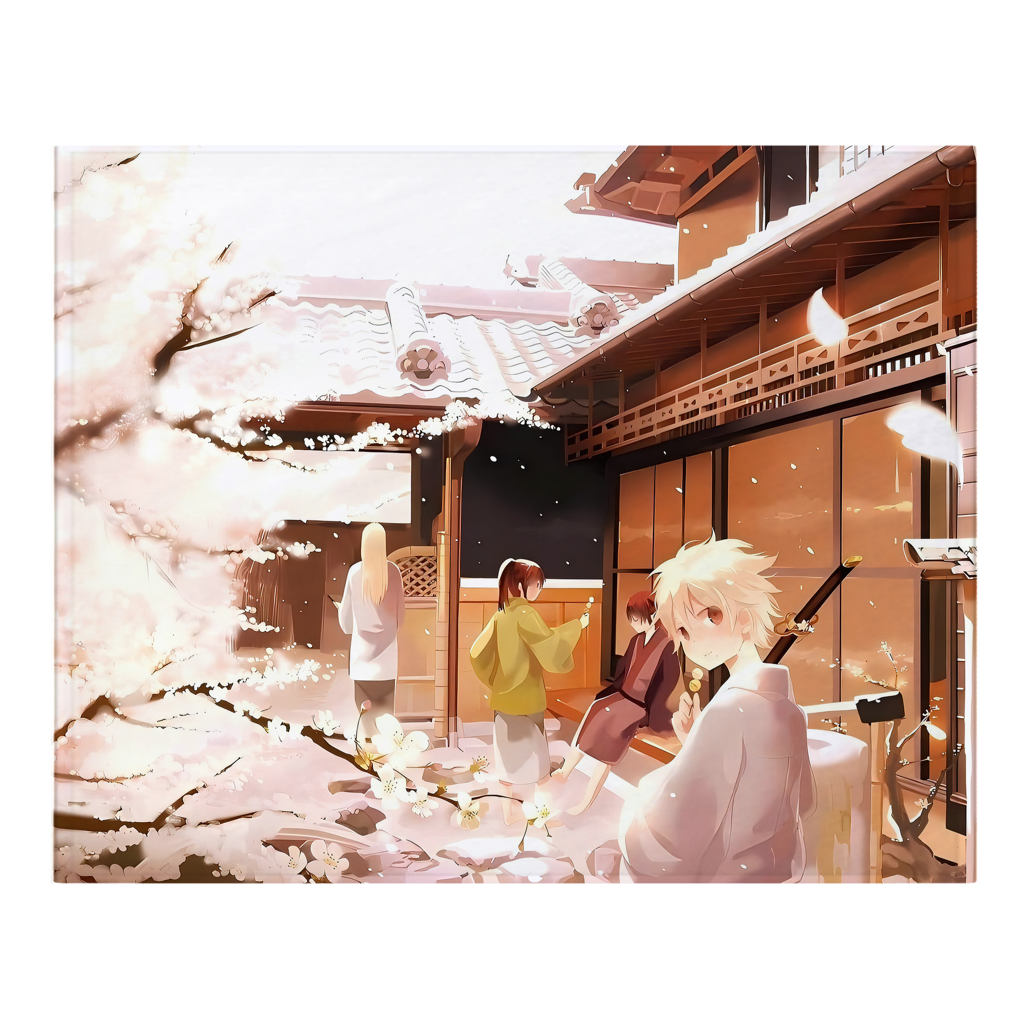 （画像用） ぎんたま 坂田銀時（さかたぎんとき） 神楽 志村新八（しむら しんぱち） GINTAMA Sakata Gintoki Kagura Shimura Shinpachi フランネルブランケット・多サイズ対応（横型）