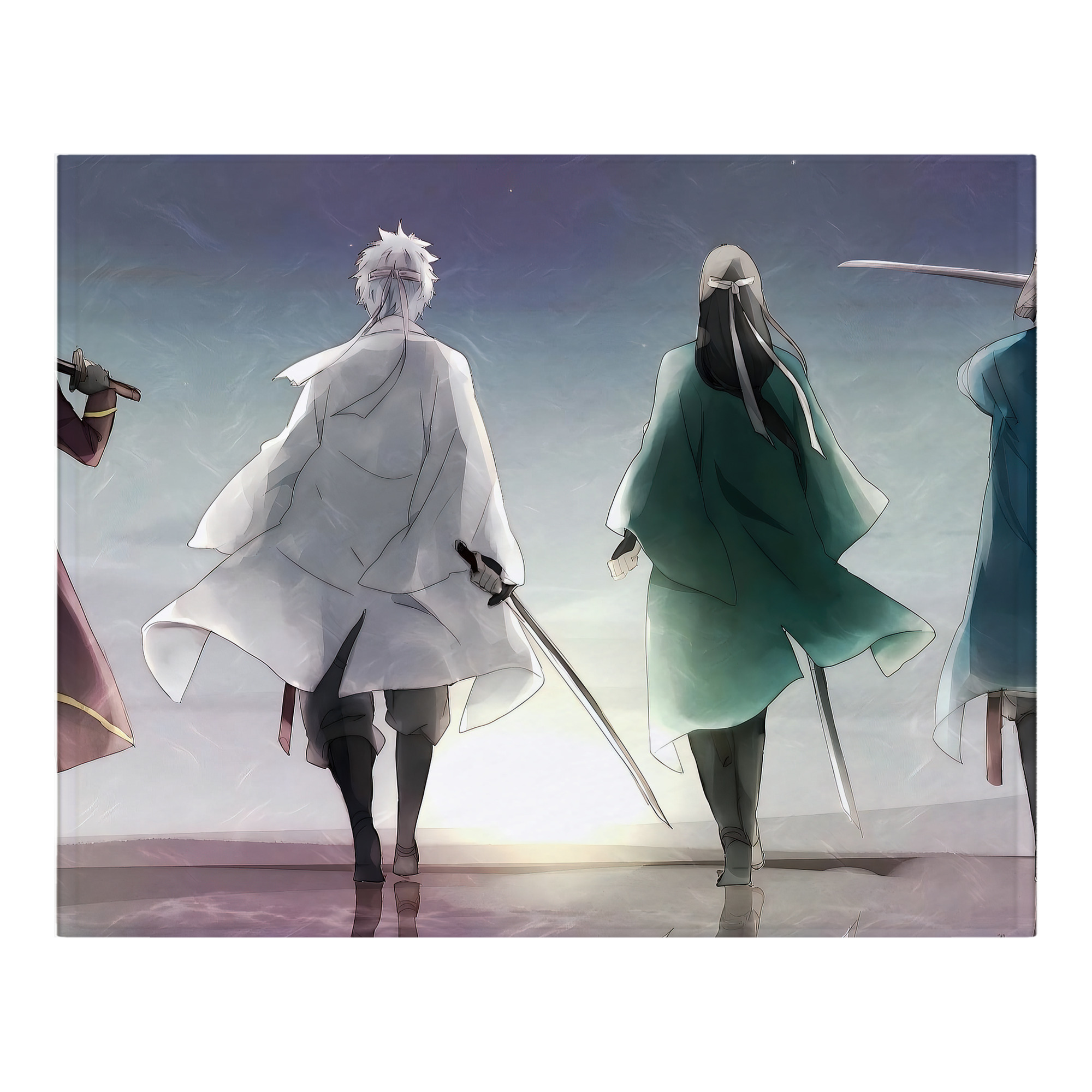 （画像用） ぎんたま 坂田銀時（さかたぎんとき） 神楽 志村新八（しむら しんぱち） GINTAMA Sakata Gintoki Kagura Shimura Shinpachi フランネルブランケット・多サイズ対応（横型）