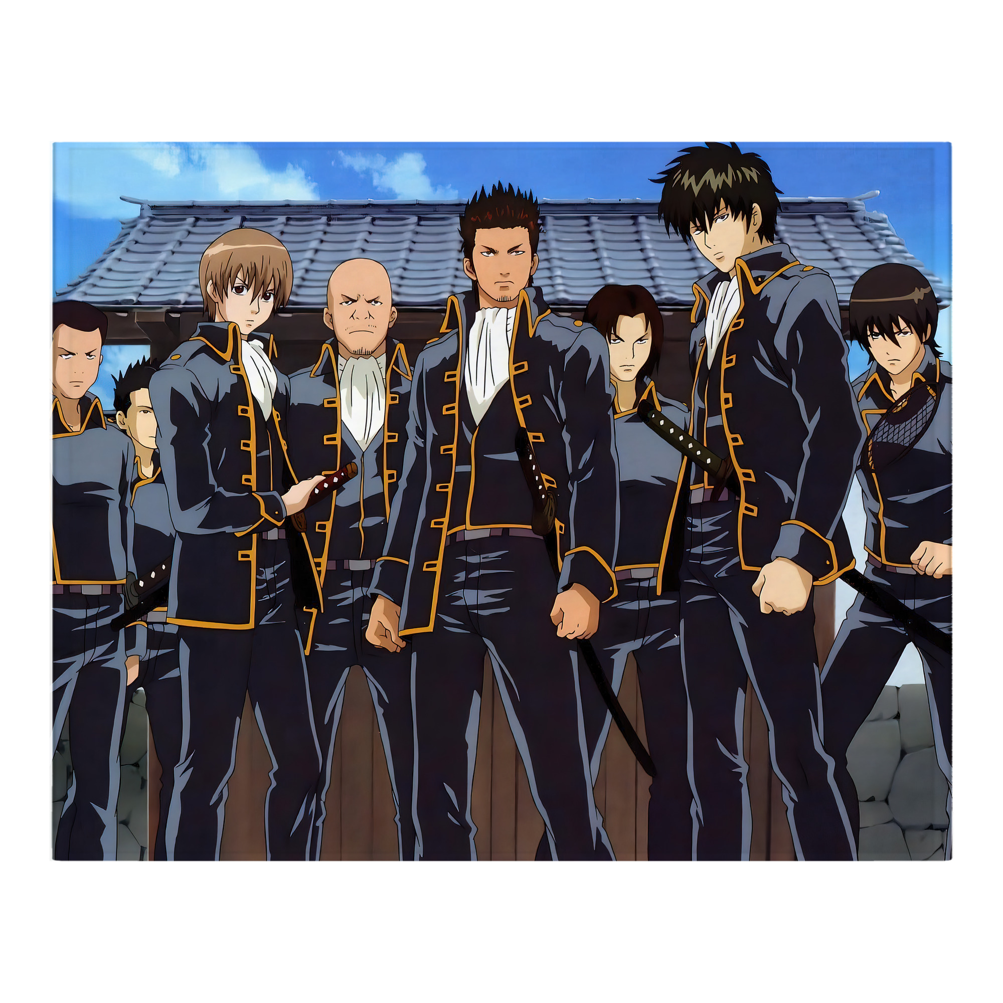 （画像用） ぎんたま 坂田銀時（さかたぎんとき） 神楽 志村新八（しむら しんぱち） GINTAMA Sakata Gintoki Kagura Shimura Shinpachi フランネルブランケット・多サイズ対応（横型）