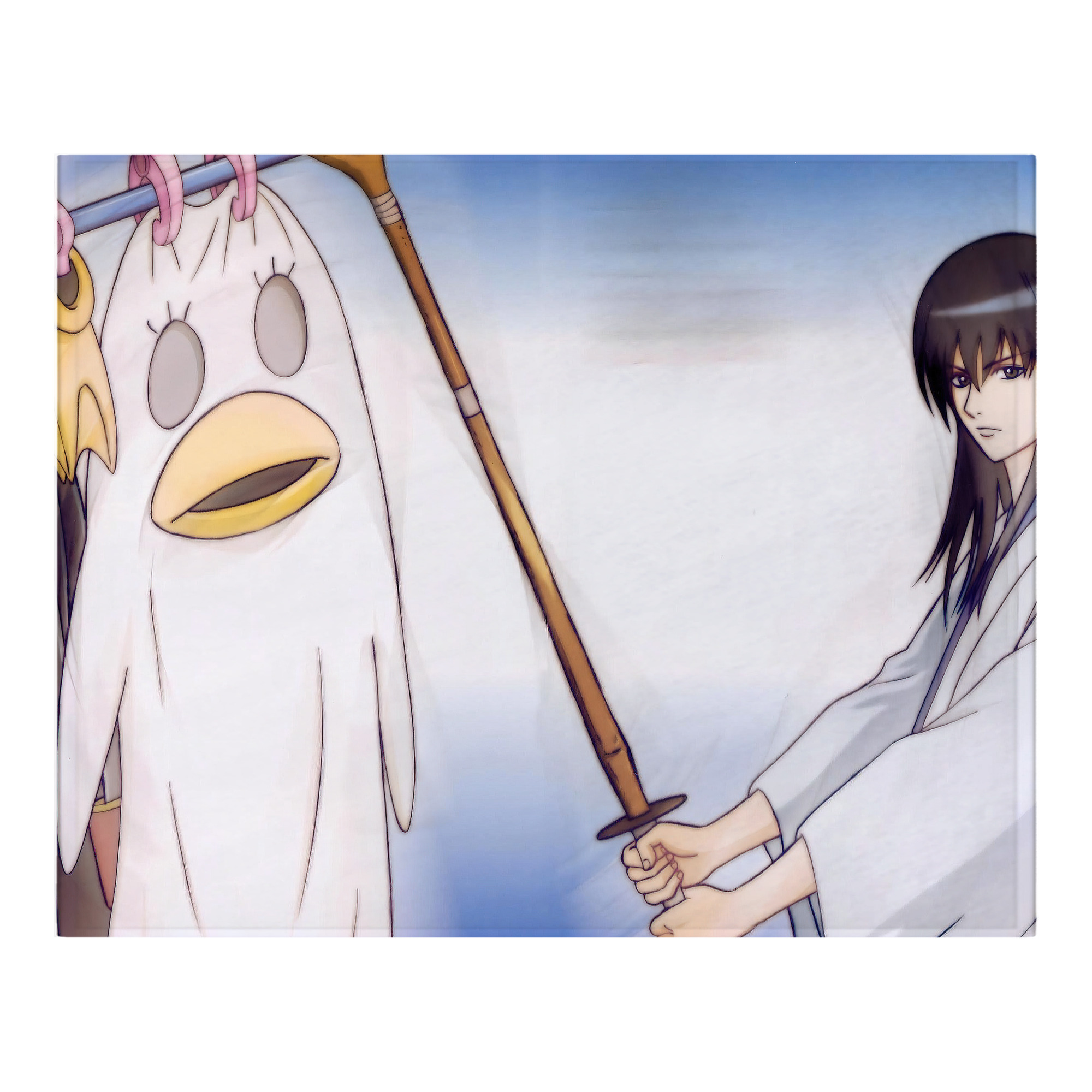 （画像用） ぎんたま 坂田銀時（さかたぎんとき） 神楽 志村新八（しむら しんぱち） GINTAMA Sakata Gintoki Kagura Shimura Shinpachi フランネルブランケット・多サイズ対応（横型）