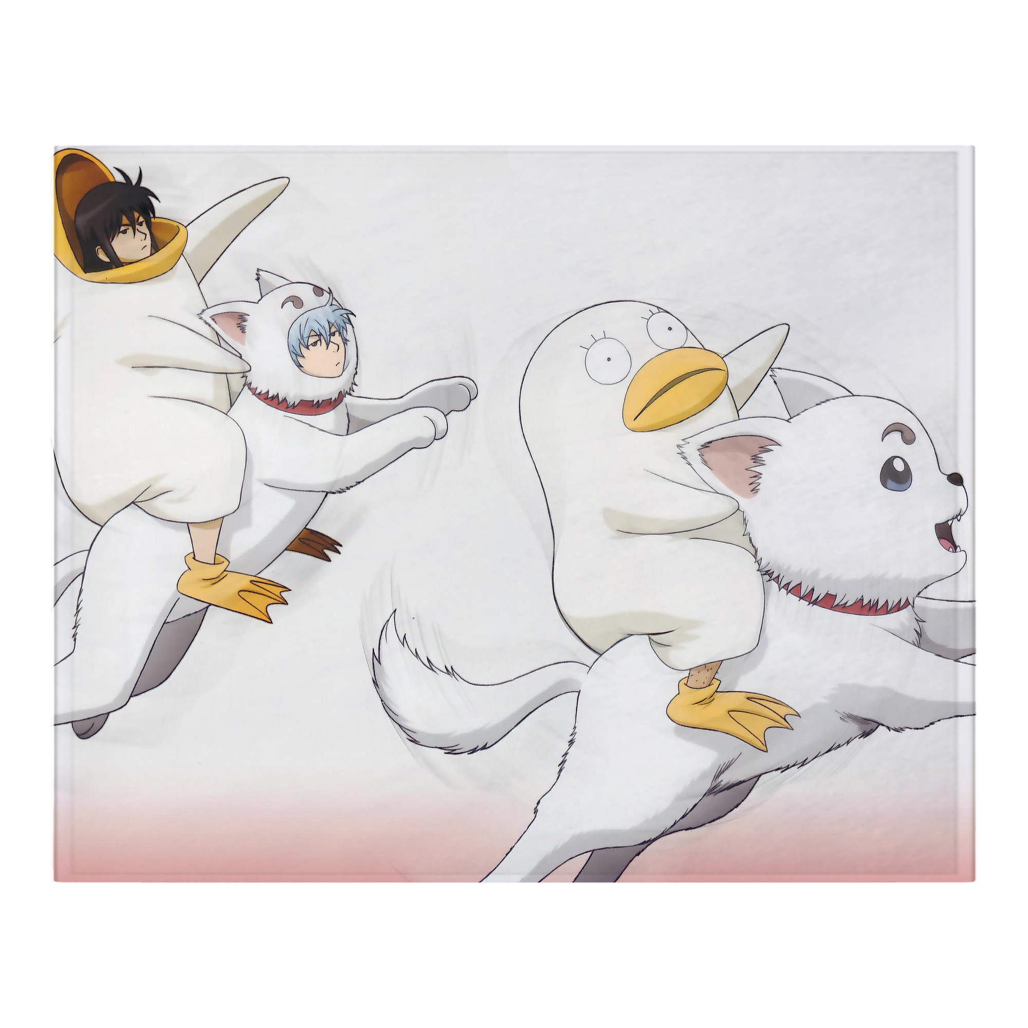 （画像用） ぎんたま 坂田銀時（さかたぎんとき） 神楽 志村新八（しむら しんぱち） GINTAMA Sakata Gintoki Kagura Shimura Shinpachi フランネルブランケット・多サイズ対応（横型）