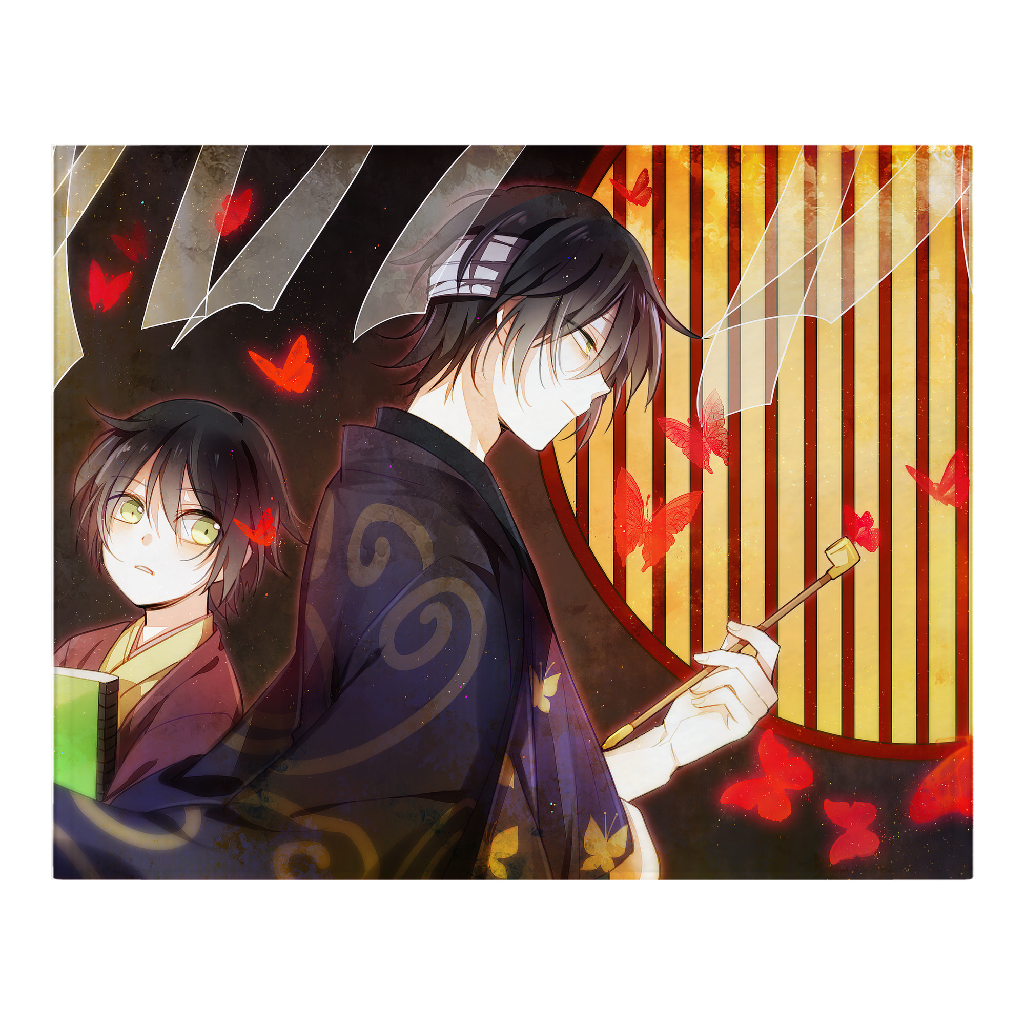 （画像用） ぎんたま 坂田銀時（さかたぎんとき） 神楽 志村新八（しむら しんぱち） GINTAMA Sakata Gintoki Kagura Shimura Shinpachi フランネルブランケット・多サイズ対応（横型）