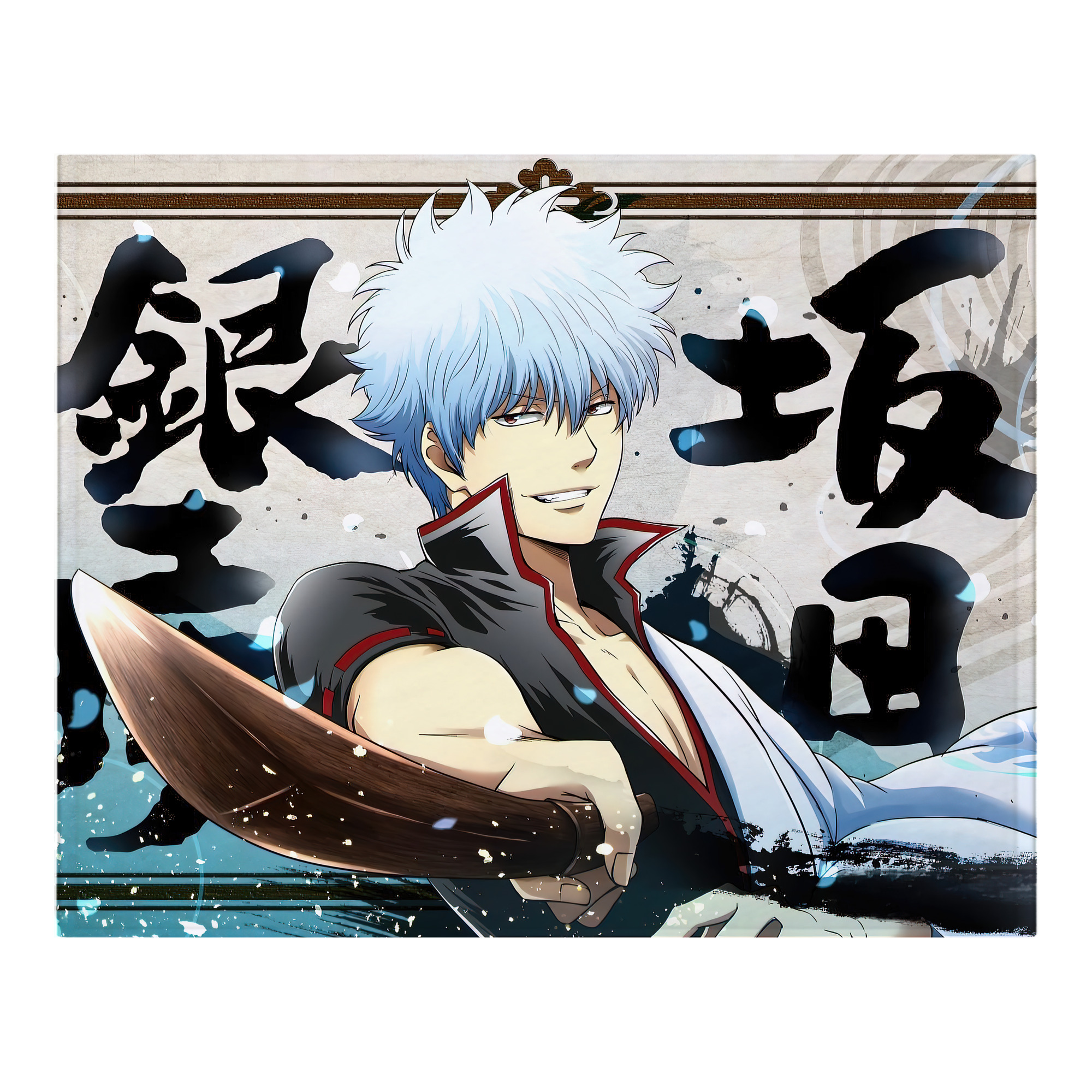 （画像用） ぎんたま 坂田銀時（さかたぎんとき） 神楽 志村新八（しむら しんぱち） GINTAMA Sakata Gintoki Kagura Shimura Shinpachi フランネルブランケット・多サイズ対応（横型）