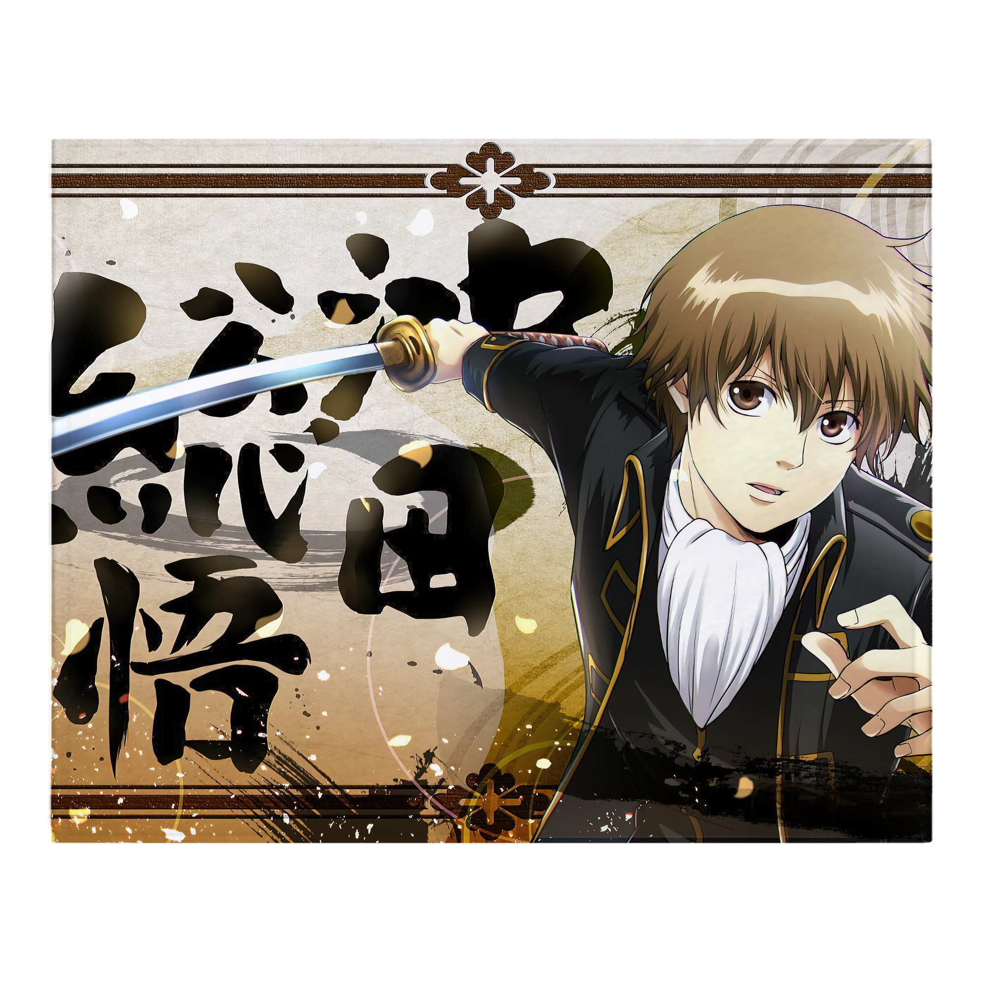 （画像用） ぎんたま 坂田銀時（さかたぎんとき） 神楽 志村新八（しむら しんぱち） GINTAMA Sakata Gintoki Kagura Shimura Shinpachi フランネルブランケット・多サイズ対応（横型）