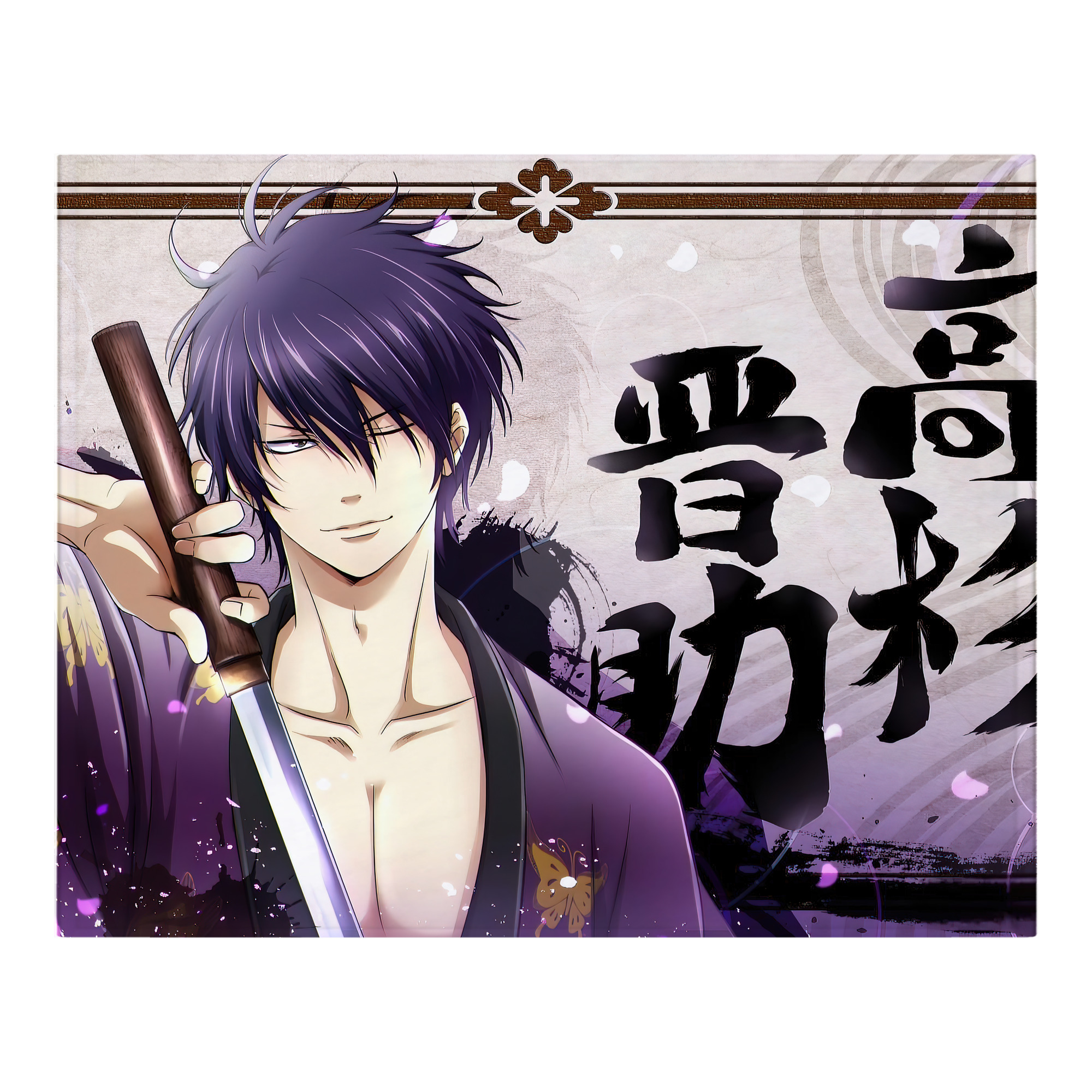 （画像用） ぎんたま 坂田銀時（さかたぎんとき） 神楽 志村新八（しむら しんぱち） GINTAMA Sakata Gintoki Kagura Shimura Shinpachi フランネルブランケット・多サイズ対応（横型）