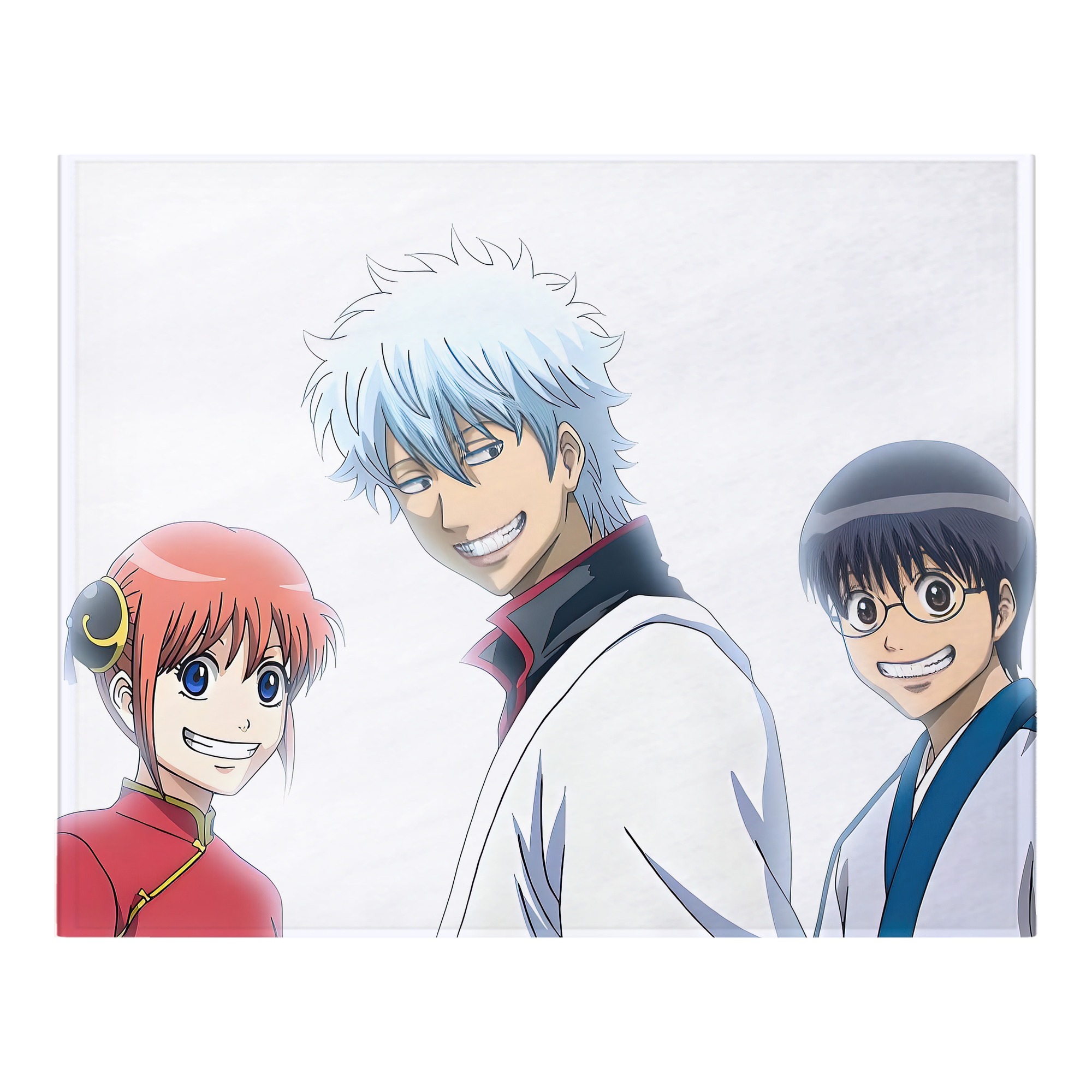（画像用） ぎんたま 坂田銀時（さかたぎんとき） 神楽 志村新八（しむら しんぱち） GINTAMA Sakata Gintoki Kagura Shimura Shinpachi フランネルブランケット・多サイズ対応（横型）
