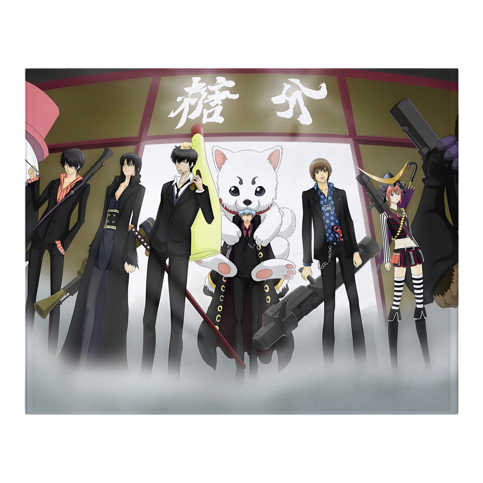 （画像用） ぎんたま 坂田銀時（さかたぎんとき） 神楽 志村新八（しむら しんぱち） GINTAMA Sakata Gintoki Kagura Shimura Shinpachi フランネルブランケット・多サイズ対応（横型）