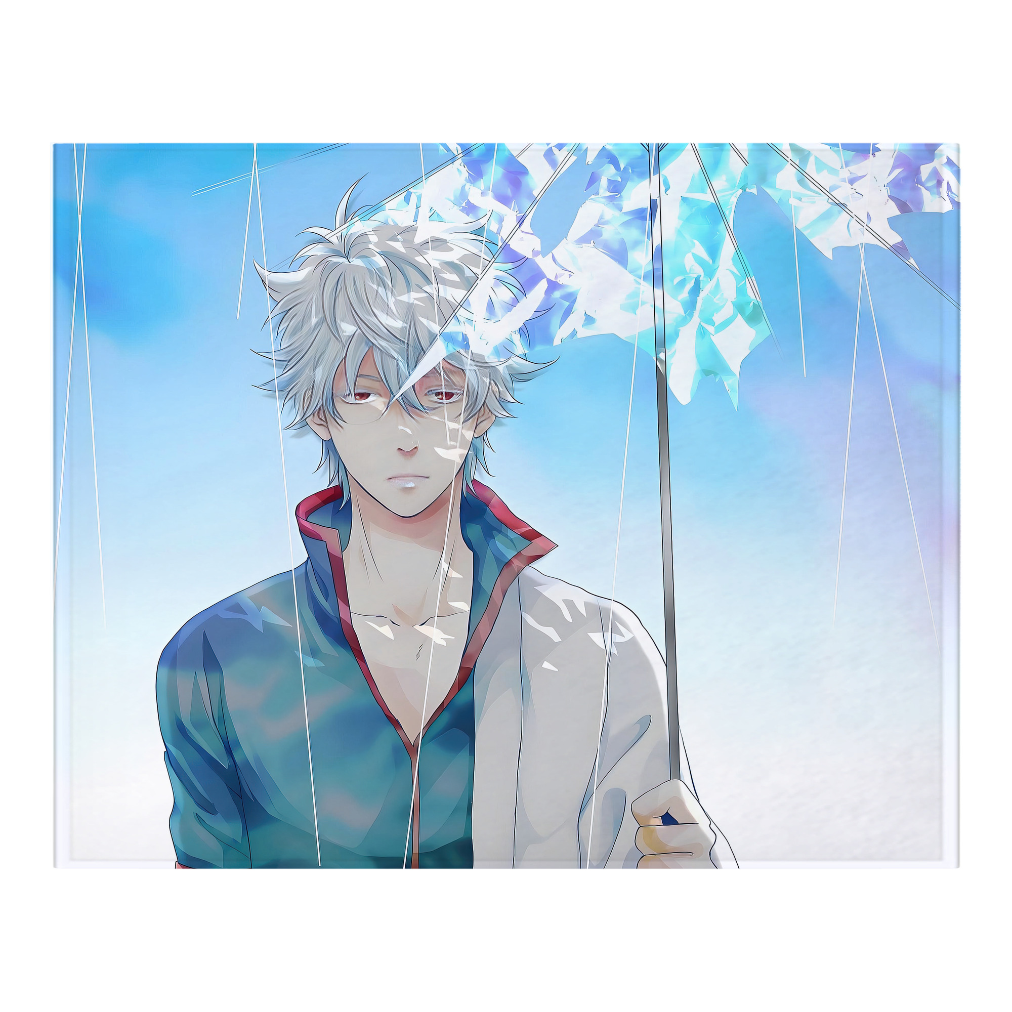 （画像用） ぎんたま 坂田銀時（さかたぎんとき） 神楽 志村新八（しむら しんぱち） GINTAMA Sakata Gintoki Kagura Shimura Shinpachi フランネルブランケット・多サイズ対応（横型）