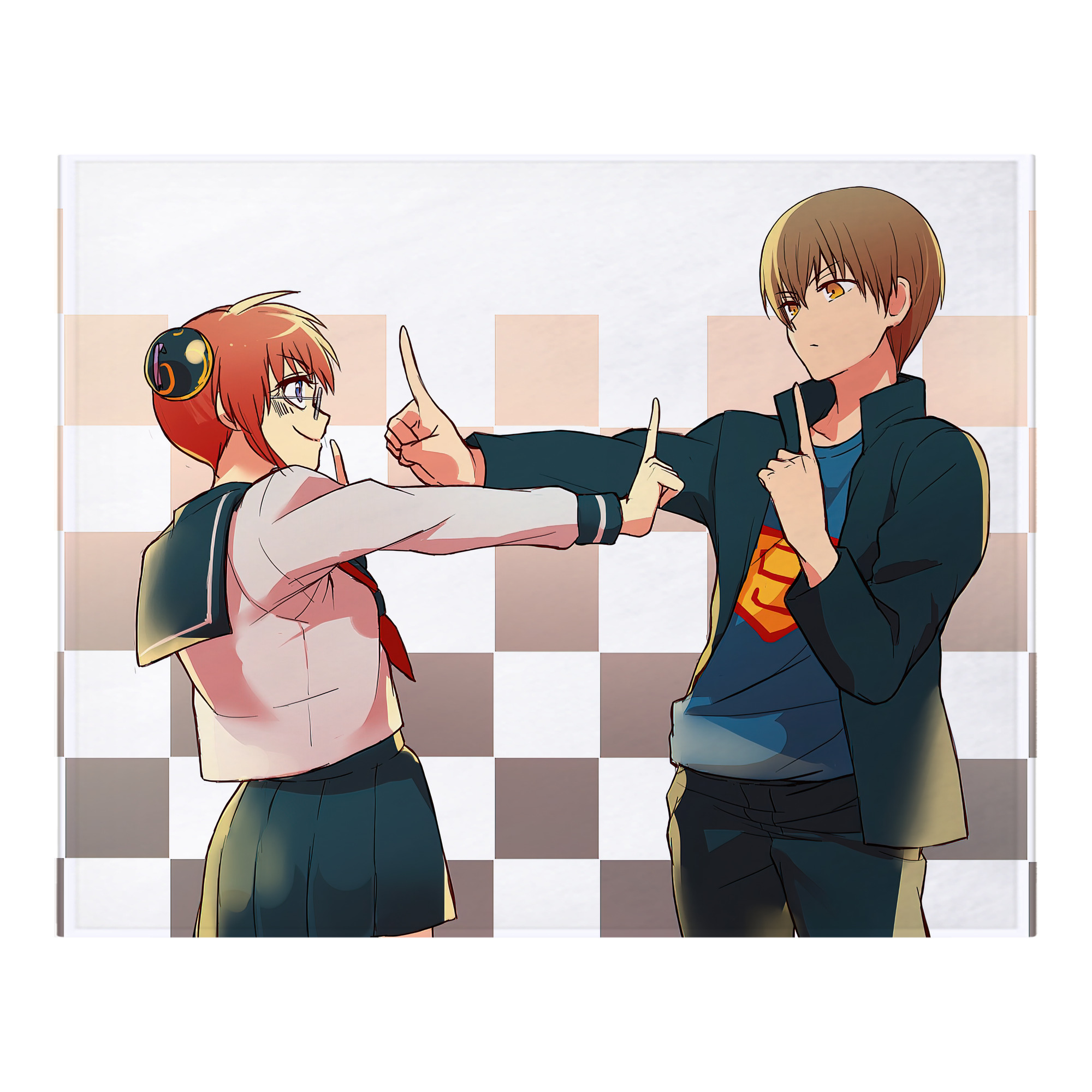 （画像用） ぎんたま 坂田銀時（さかたぎんとき） 神楽 志村新八（しむら しんぱち） GINTAMA Sakata Gintoki Kagura Shimura Shinpachi フランネルブランケット・多サイズ対応（横型）