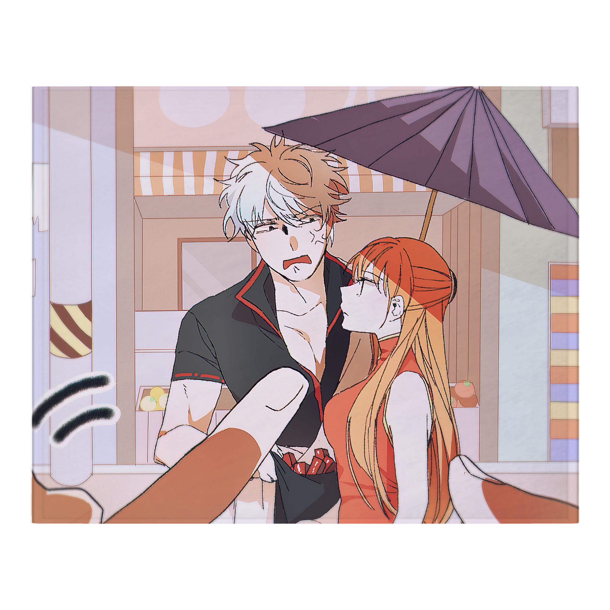 （画像用） ぎんたま 坂田銀時（さかたぎんとき） 神楽 志村新八（しむら しんぱち） GINTAMA Sakata Gintoki Kagura Shimura Shinpachi フランネルブランケット・多サイズ対応（横型）