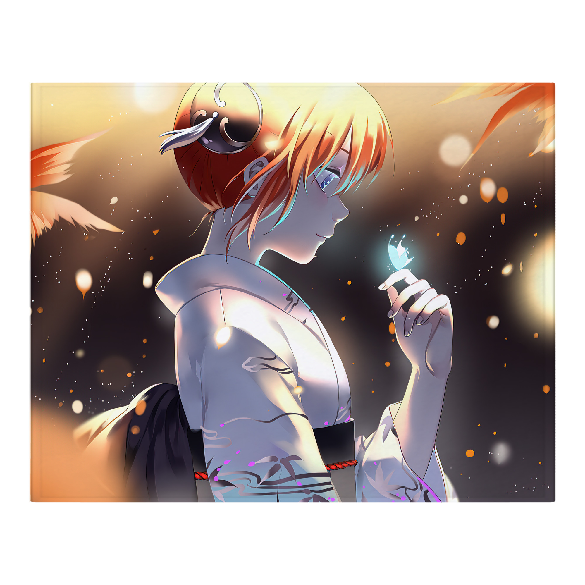 （画像用） ぎんたま 坂田銀時（さかたぎんとき） 神楽 志村新八（しむら しんぱち） GINTAMA Sakata Gintoki Kagura Shimura Shinpachi フランネルブランケット・多サイズ対応（横型）