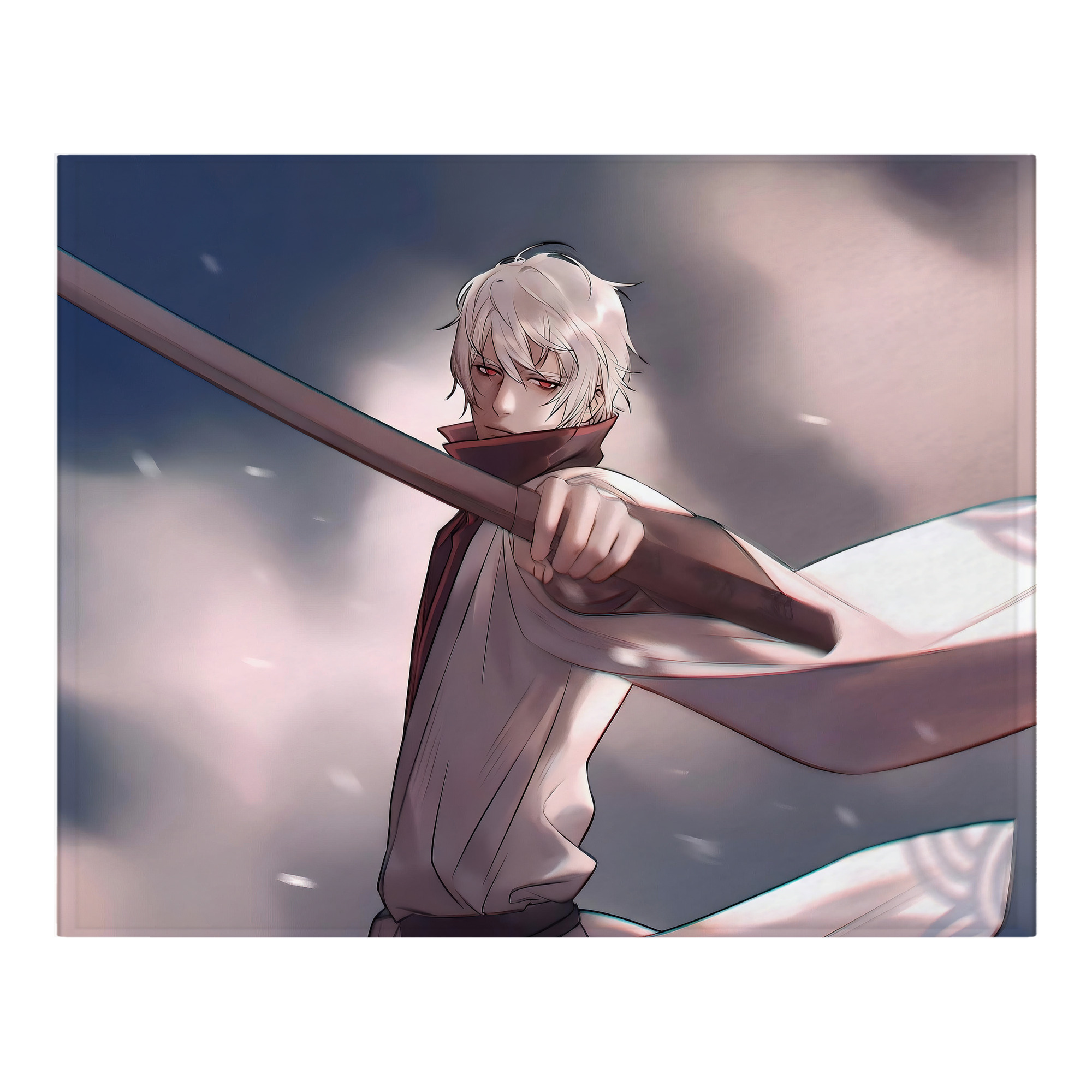 （画像用） ぎんたま 坂田銀時（さかたぎんとき） 神楽 志村新八（しむら しんぱち） GINTAMA Sakata Gintoki Kagura Shimura Shinpachi フランネルブランケット・多サイズ対応（横型）