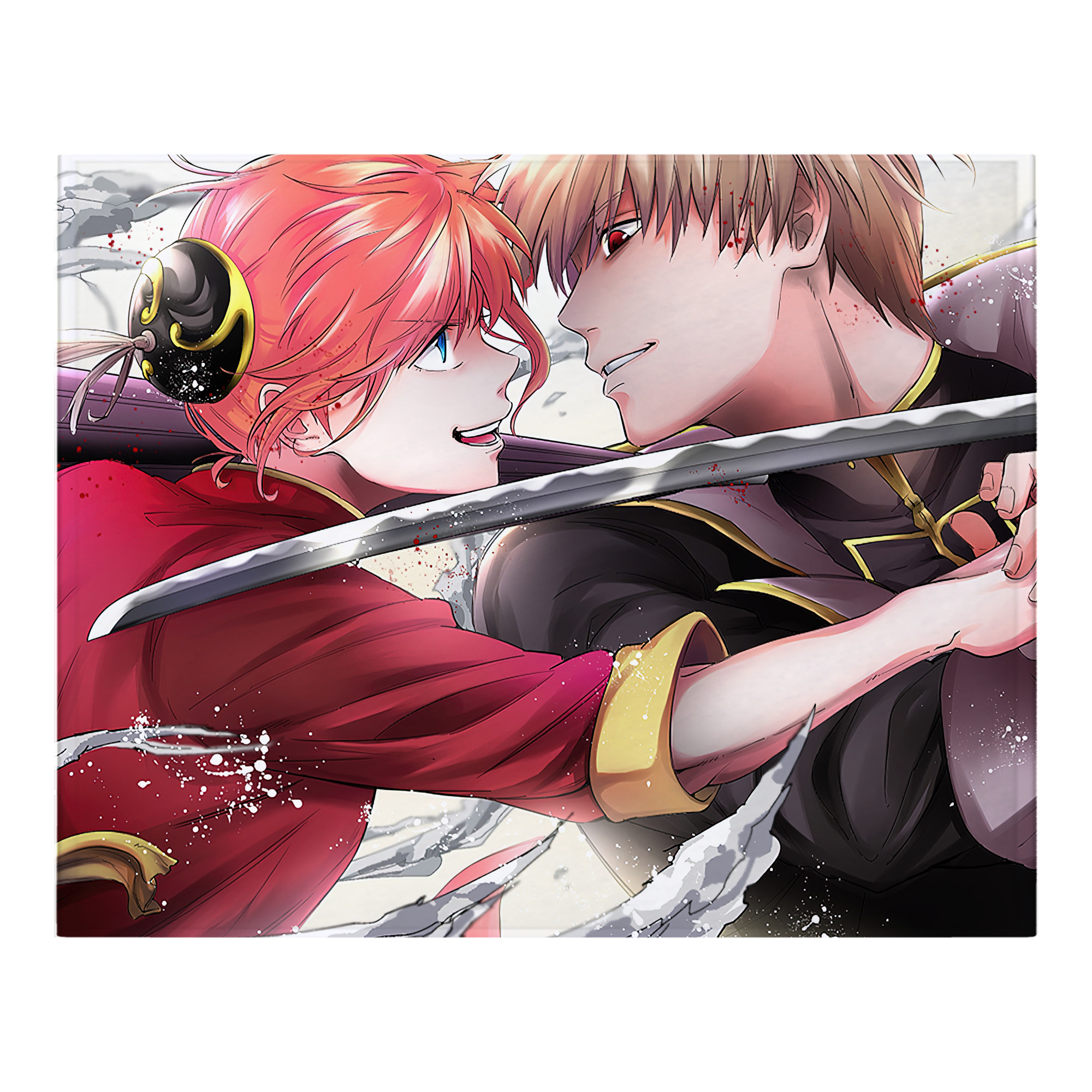 （画像用） ぎんたま 坂田銀時（さかたぎんとき） 神楽 志村新八（しむら しんぱち） GINTAMA Sakata Gintoki Kagura Shimura Shinpachi フランネルブランケット・多サイズ対応（横型）