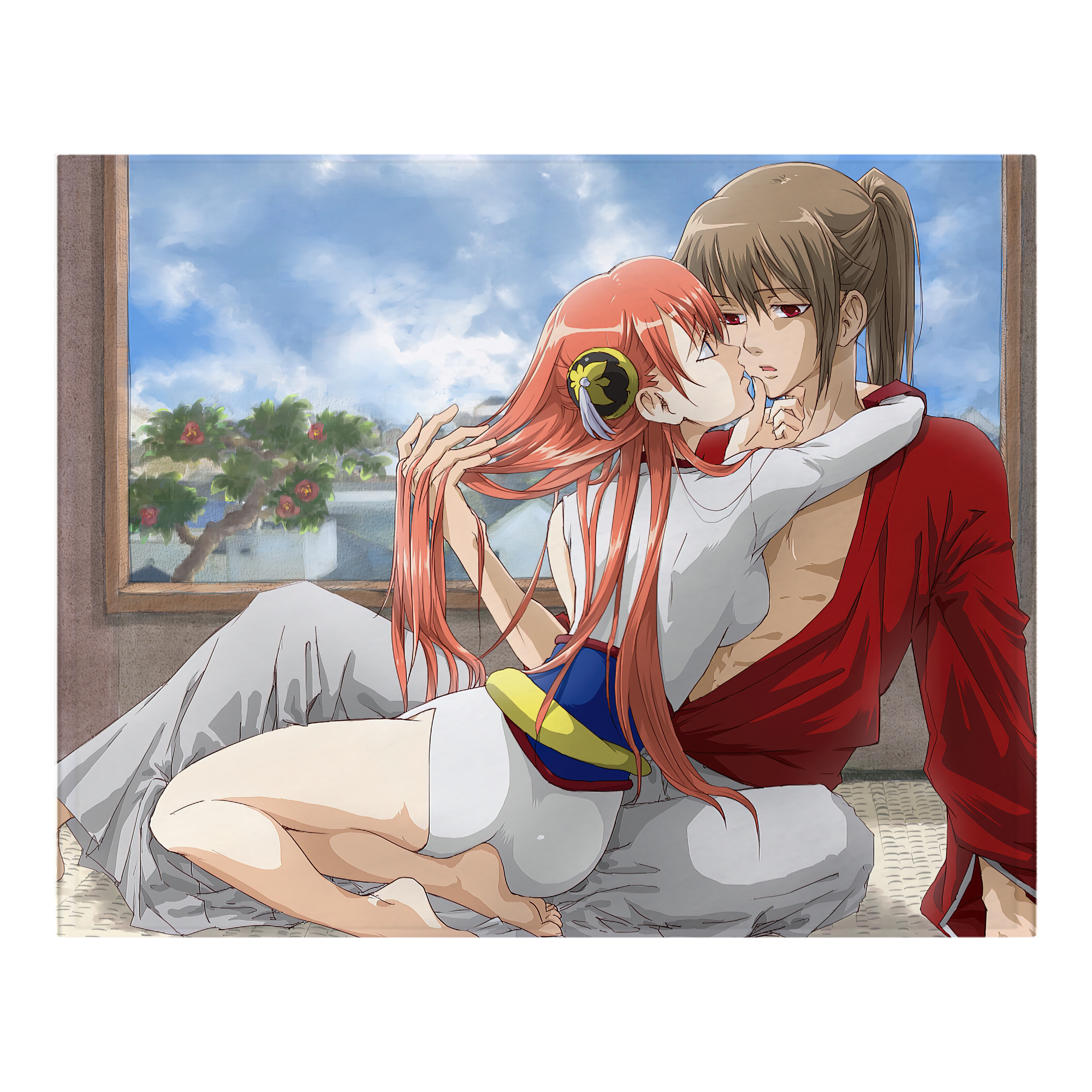 （画像用） ぎんたま 坂田銀時（さかたぎんとき） 神楽 志村新八（しむら しんぱち） GINTAMA Sakata Gintoki Kagura Shimura Shinpachi フランネルブランケット・多サイズ対応（横型）