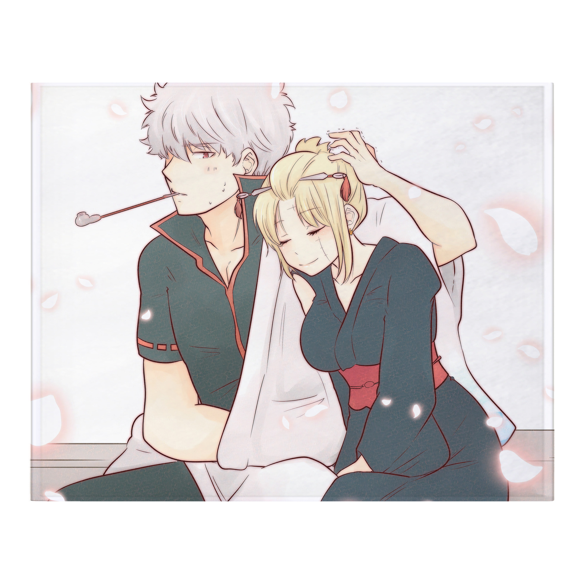 （画像用） ぎんたま 坂田銀時（さかたぎんとき） 神楽 志村新八（しむら しんぱち） GINTAMA Sakata Gintoki Kagura Shimura Shinpachi フランネルブランケット・多サイズ対応（横型）