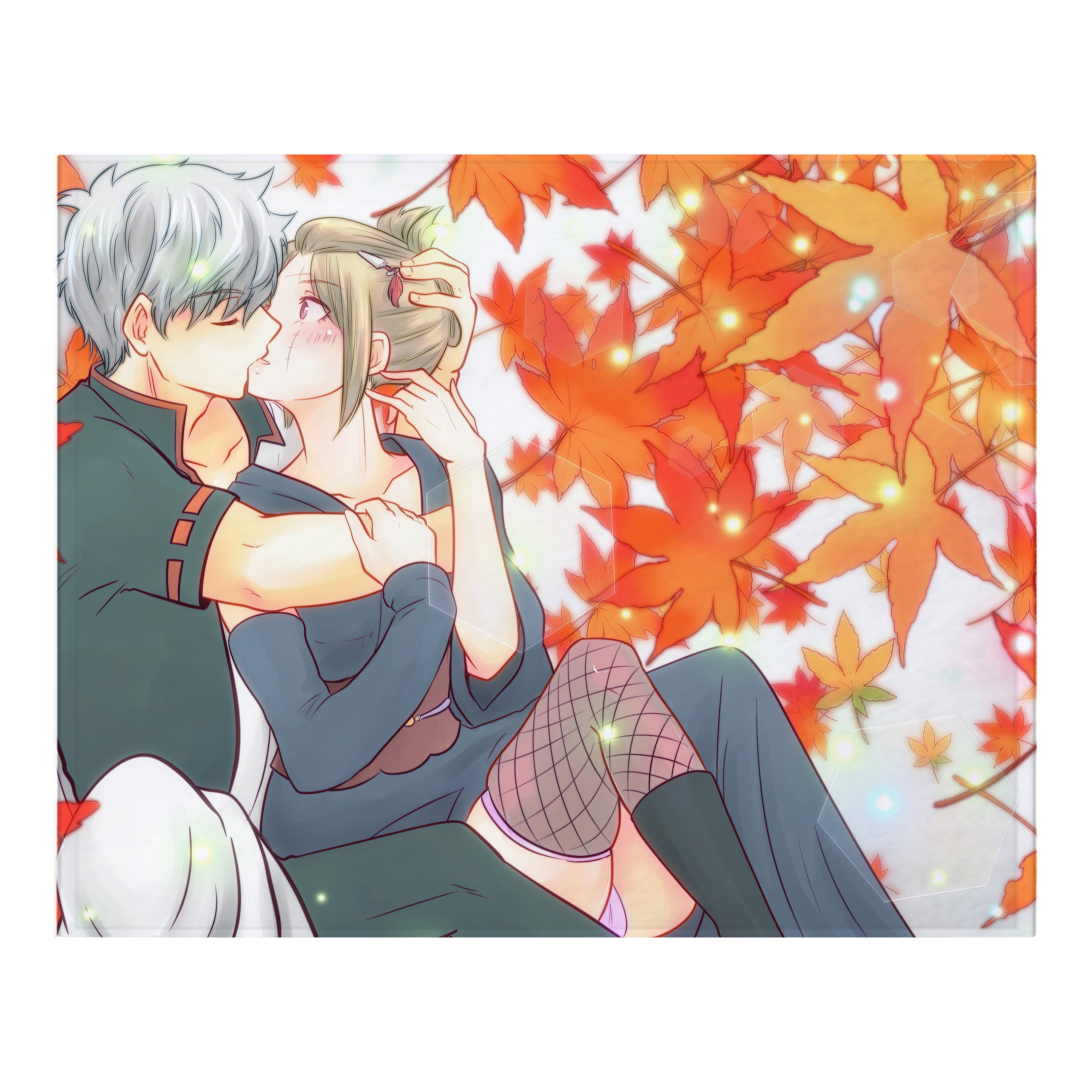 （画像用） ぎんたま 坂田銀時（さかたぎんとき） 神楽 志村新八（しむら しんぱち） GINTAMA Sakata Gintoki Kagura Shimura Shinpachi フランネルブランケット・多サイズ対応（横型）