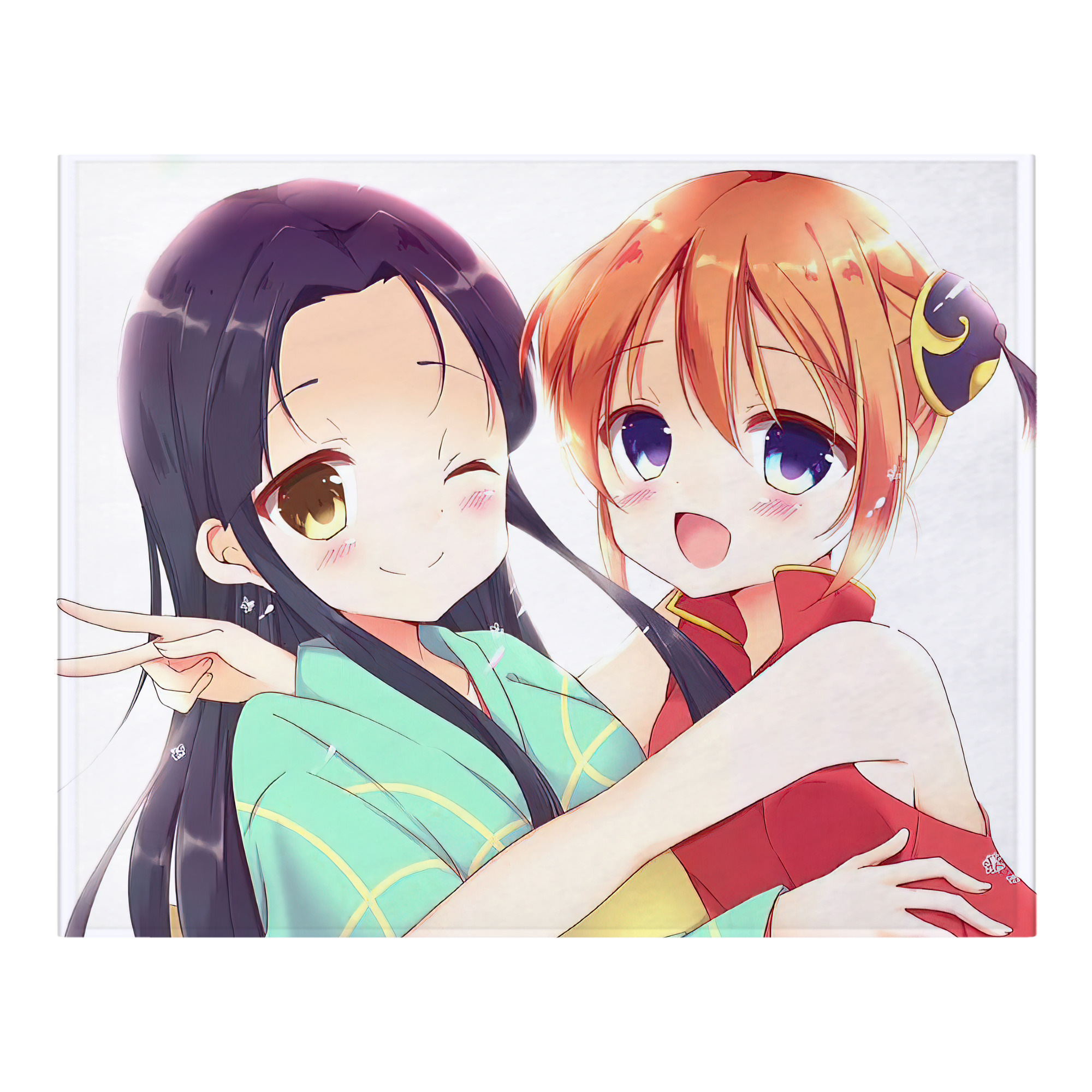 （画像用） ぎんたま 坂田銀時（さかたぎんとき） 神楽 志村新八（しむら しんぱち） GINTAMA Sakata Gintoki Kagura Shimura Shinpachi フランネルブランケット・多サイズ対応（横型）