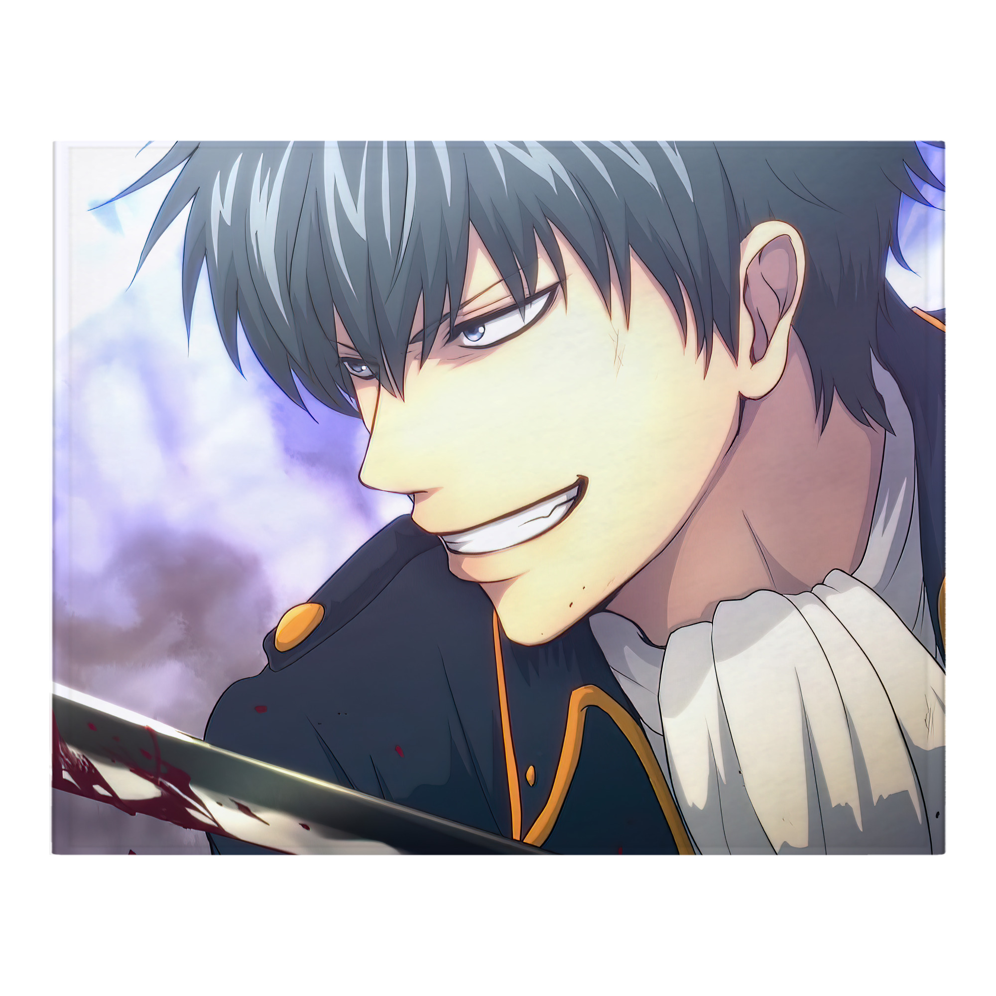 （画像用） ぎんたま 坂田銀時（さかたぎんとき） 神楽 志村新八（しむら しんぱち） GINTAMA Sakata Gintoki Kagura Shimura Shinpachi フランネルブランケット・多サイズ対応（横型）