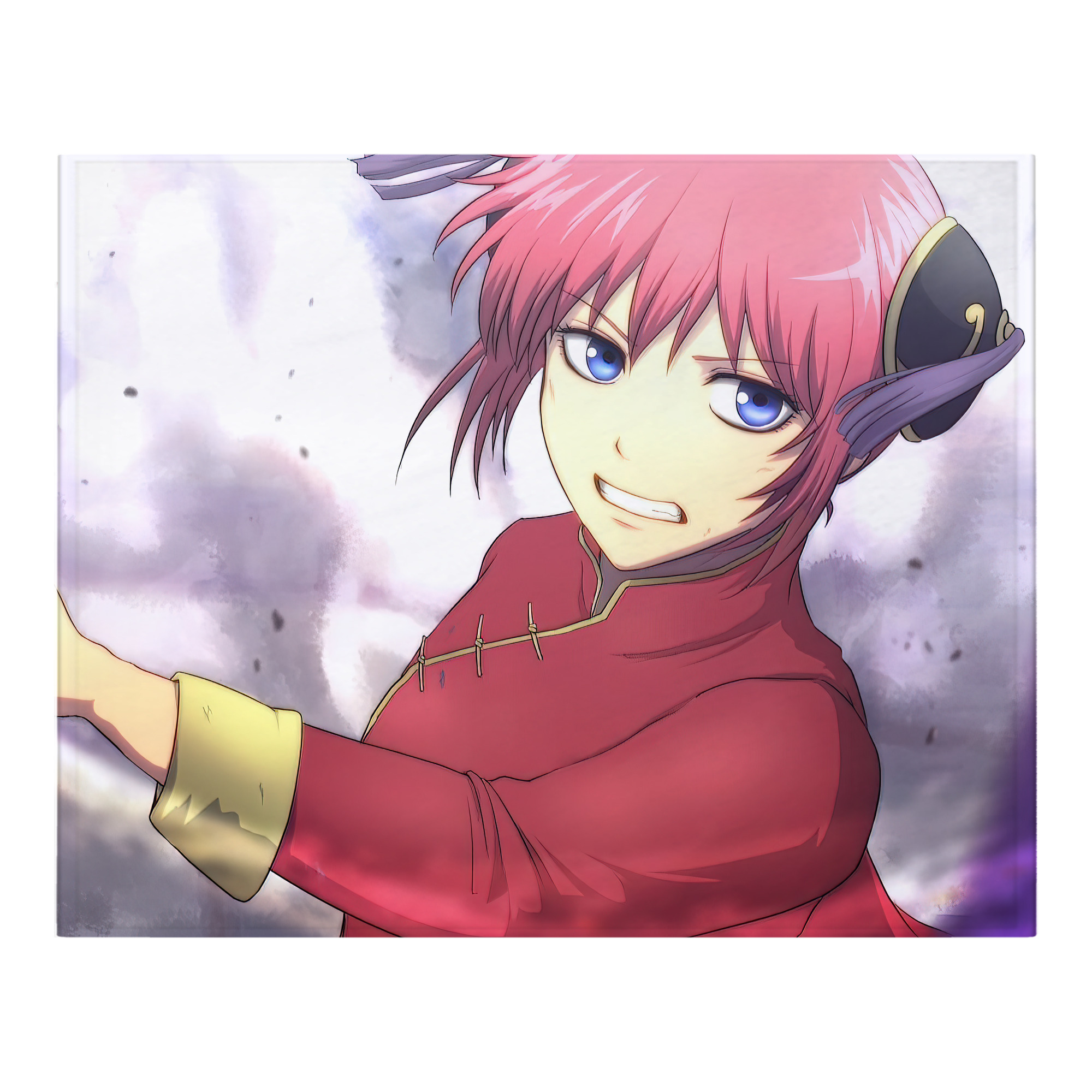 （画像用） ぎんたま 坂田銀時（さかたぎんとき） 神楽 志村新八（しむら しんぱち） GINTAMA Sakata Gintoki Kagura Shimura Shinpachi フランネルブランケット・多サイズ対応（横型）