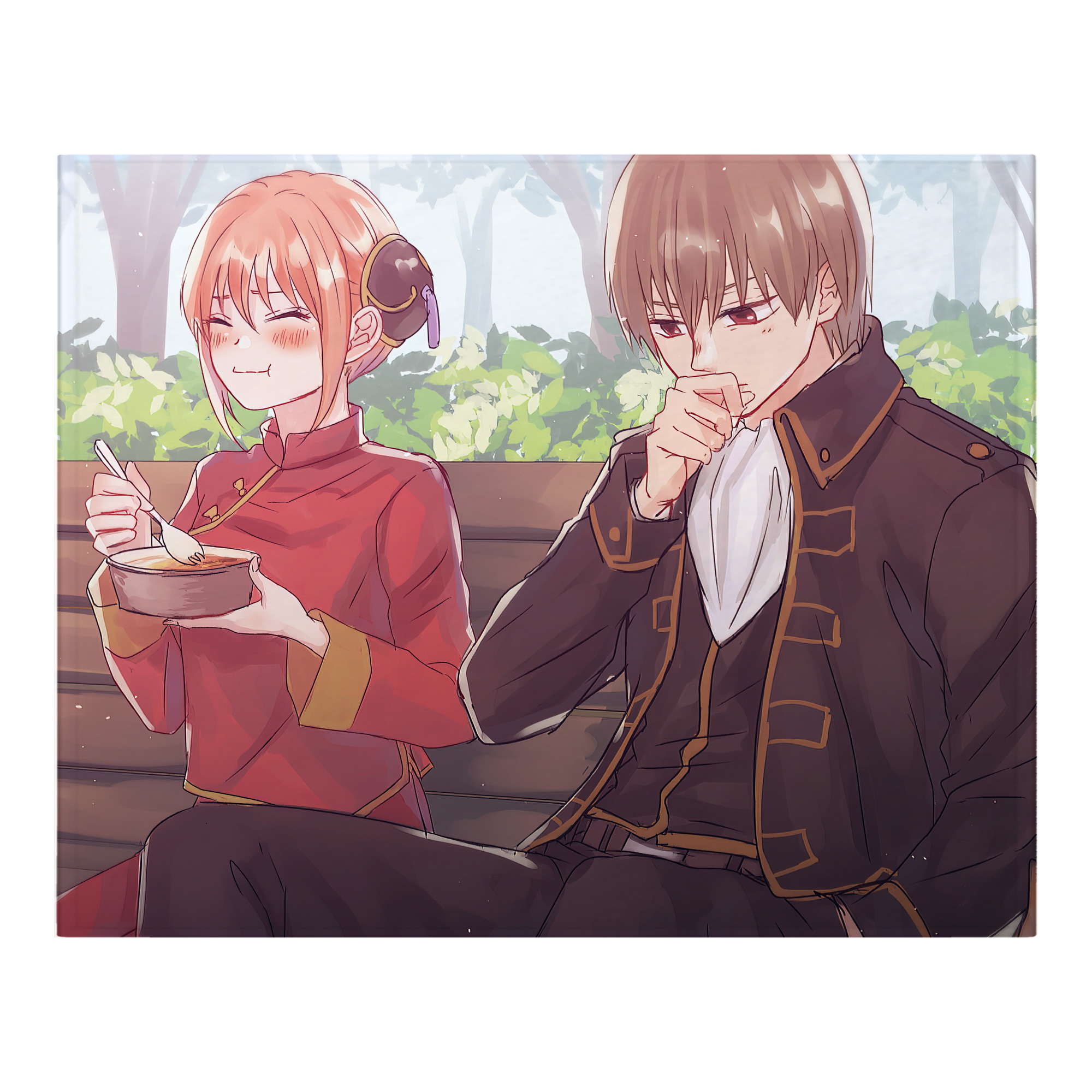 （画像用） ぎんたま 坂田銀時（さかたぎんとき） 神楽 志村新八（しむら しんぱち） GINTAMA Sakata Gintoki Kagura Shimura Shinpachi フランネルブランケット・多サイズ対応（横型）