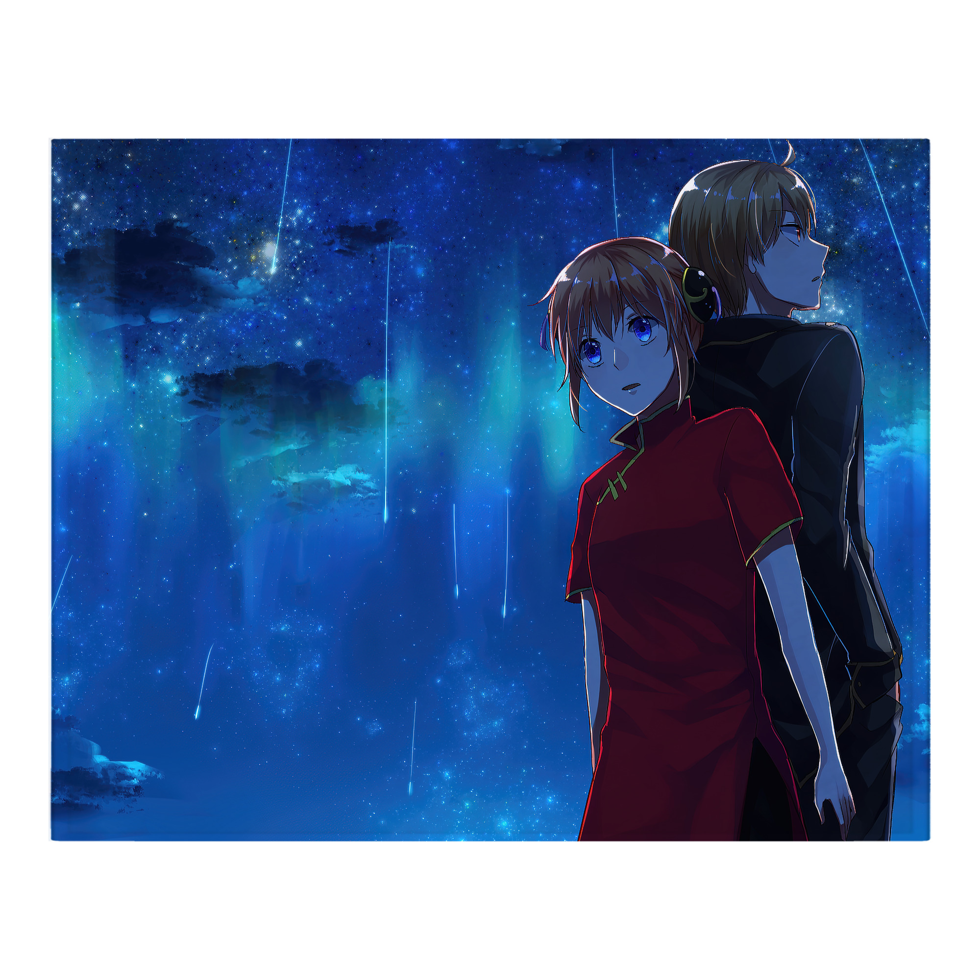 （画像用） ぎんたま 坂田銀時（さかたぎんとき） 神楽 志村新八（しむら しんぱち） GINTAMA Sakata Gintoki Kagura Shimura Shinpachi フランネルブランケット・多サイズ対応（横型）
