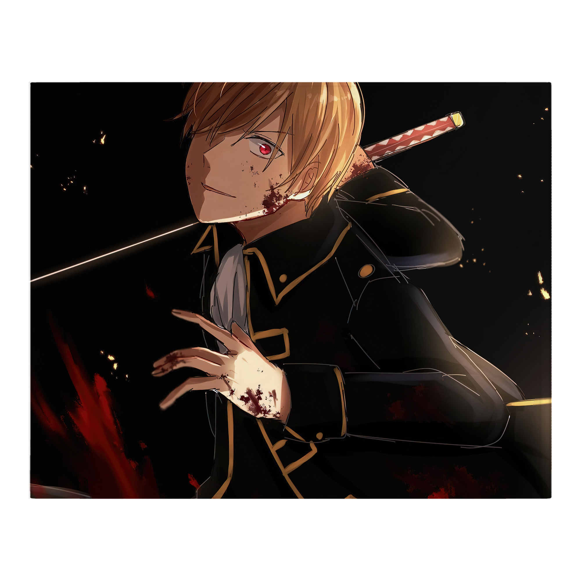 （画像用） ぎんたま 坂田銀時（さかたぎんとき） 神楽 志村新八（しむら しんぱち） GINTAMA Sakata Gintoki Kagura Shimura Shinpachi フランネルブランケット・多サイズ対応（横型）