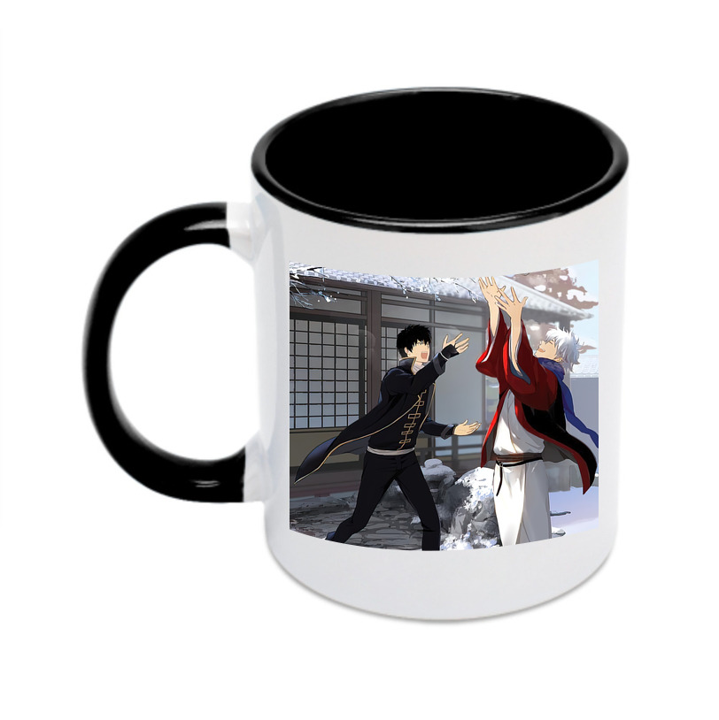 （画像用） ぎんたま 坂田銀時（さかたぎんとき） 神楽 志村新八（しむら しんぱち） GINTAMA Sakata Gintoki Kagura Shimura Shinpachi カラーマグカップ