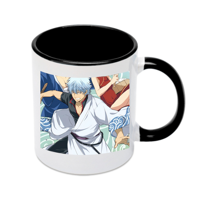 （画像用） ぎんたま 坂田銀時（さかたぎんとき） 神楽 志村新八（しむら しんぱち） GINTAMA Sakata Gintoki Kagura Shimura Shinpachi カラーマグカップ