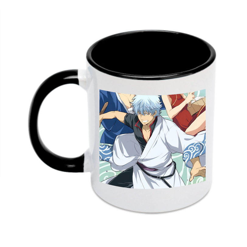 （画像用） ぎんたま 坂田銀時（さかたぎんとき） 神楽 志村新八（しむら しんぱち） GINTAMA Sakata Gintoki Kagura Shimura Shinpachi カラーマグカップ