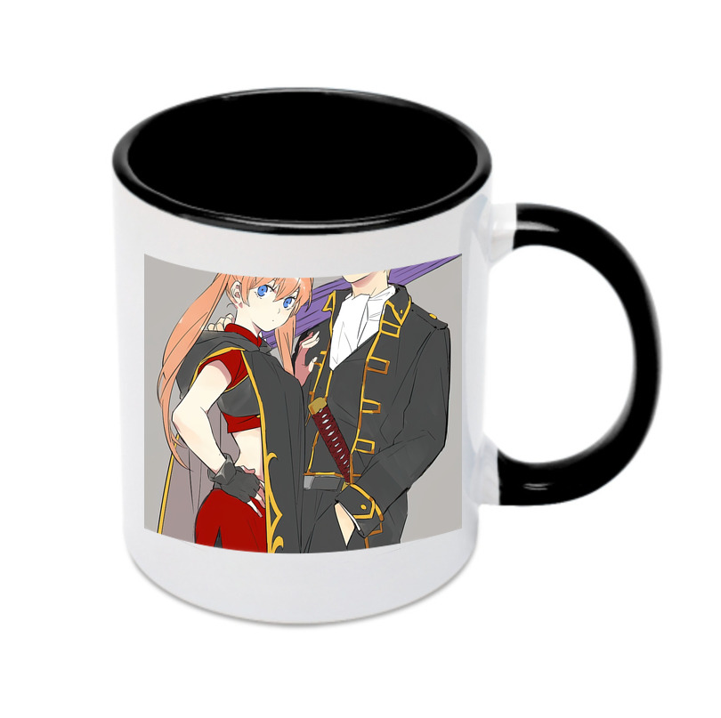 （画像用） ぎんたま 坂田銀時（さかたぎんとき） 神楽 志村新八（しむら しんぱち） GINTAMA Sakata Gintoki Kagura Shimura Shinpachi カラーマグカップ