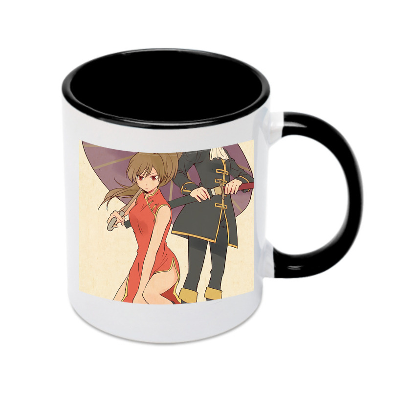 （画像用） ぎんたま 坂田銀時（さかたぎんとき） 神楽 志村新八（しむら しんぱち） GINTAMA Sakata Gintoki Kagura Shimura Shinpachi カラーマグカップ