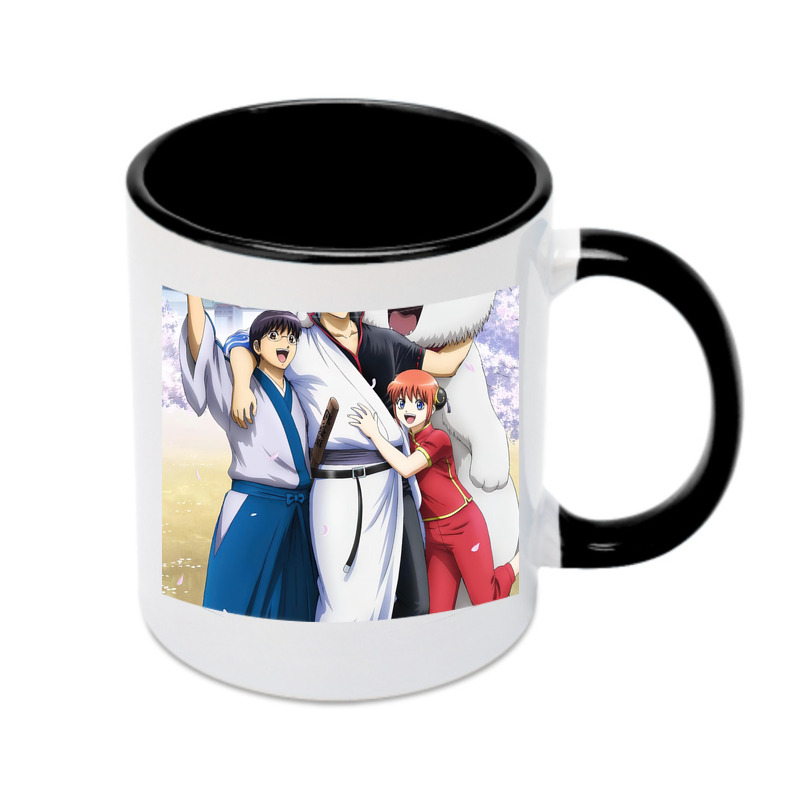 （画像用） ぎんたま 坂田銀時（さかたぎんとき） 神楽 志村新八（しむら しんぱち） GINTAMA Sakata Gintoki Kagura Shimura Shinpachi カラーマグカップ