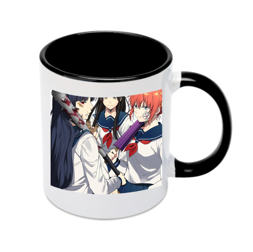 （画像用） ぎんたま 坂田銀時（さかたぎんとき） 神楽 志村新八（しむら しんぱち） GINTAMA Sakata Gintoki Kagura Shimura Shinpachi カラーマグカップ