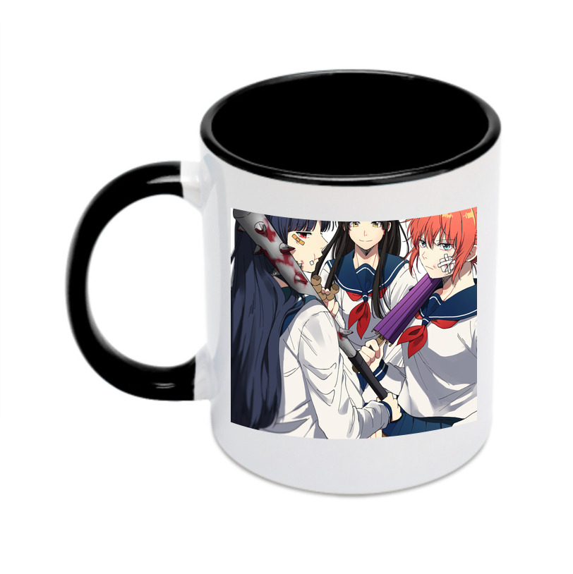 （画像用） ぎんたま 坂田銀時（さかたぎんとき） 神楽 志村新八（しむら しんぱち） GINTAMA Sakata Gintoki Kagura Shimura Shinpachi カラーマグカップ