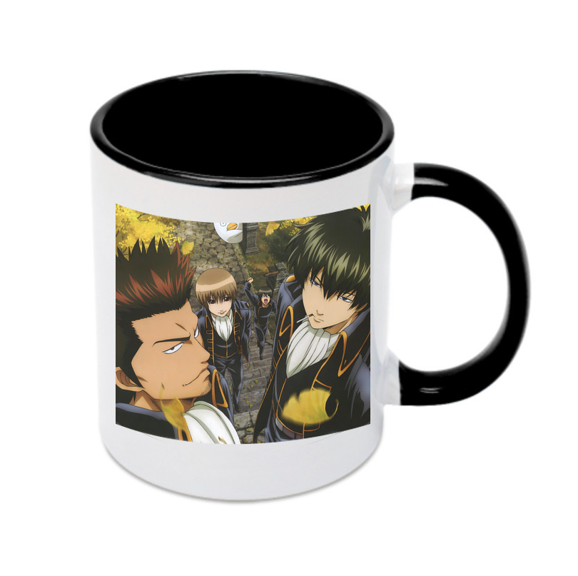 （画像用） ぎんたま 坂田銀時（さかたぎんとき） 神楽 志村新八（しむら しんぱち） GINTAMA Sakata Gintoki Kagura Shimura Shinpachi カラーマグカップ