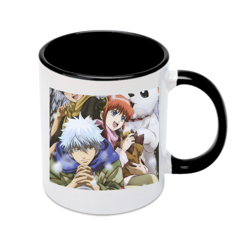 （画像用） ぎんたま 坂田銀時（さかたぎんとき） 神楽 志村新八（しむら しんぱち） GINTAMA Sakata Gintoki Kagura Shimura Shinpachi カラーマグカップ