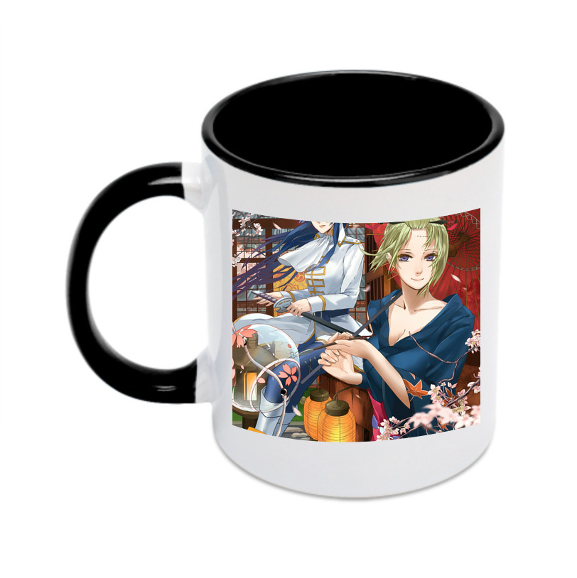 （画像用） ぎんたま 坂田銀時（さかたぎんとき） 神楽 志村新八（しむら しんぱち） GINTAMA Sakata Gintoki Kagura Shimura Shinpachi カラーマグカップ