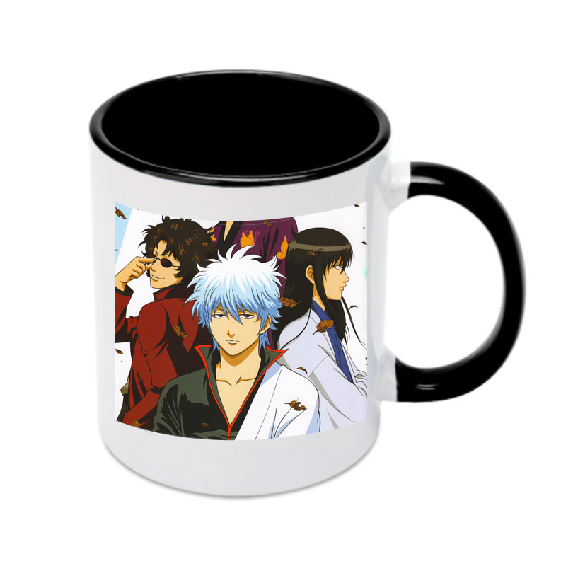 （画像用） ぎんたま 坂田銀時（さかたぎんとき） 神楽 志村新八（しむら しんぱち） GINTAMA Sakata Gintoki Kagura Shimura Shinpachi カラーマグカップ