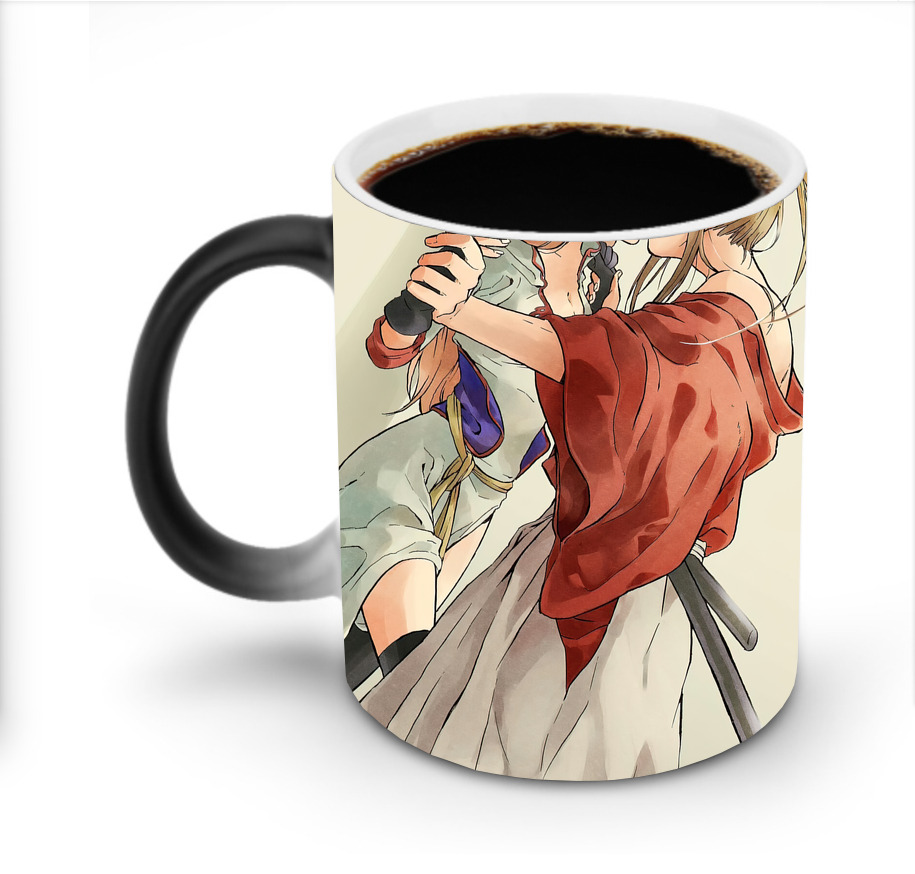 （画像用） ぎんたま 坂田銀時（さかたぎんとき） 神楽 志村新八（しむら しんぱち） GINTAMA Sakata Gintoki Kagura Shimura Shinpachi 温度変色マグカップ