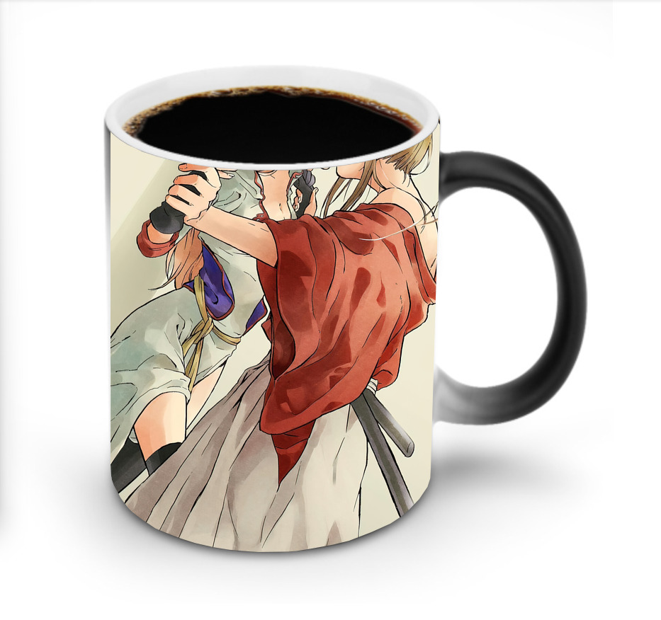 （画像用） ぎんたま 坂田銀時（さかたぎんとき） 神楽 志村新八（しむら しんぱち） GINTAMA Sakata Gintoki Kagura Shimura Shinpachi 温度変色マグカップ