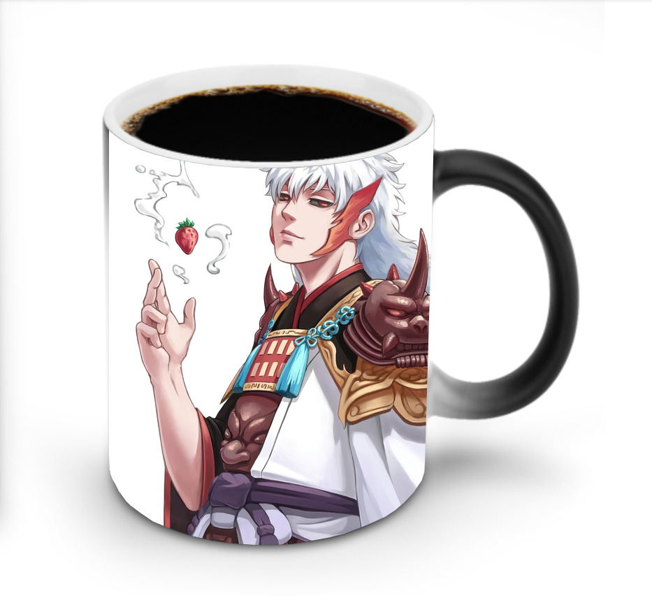（画像用） ぎんたま 坂田銀時（さかたぎんとき） 神楽 志村新八（しむら しんぱち） GINTAMA Sakata Gintoki Kagura Shimura Shinpachi 温度変色マグカップ