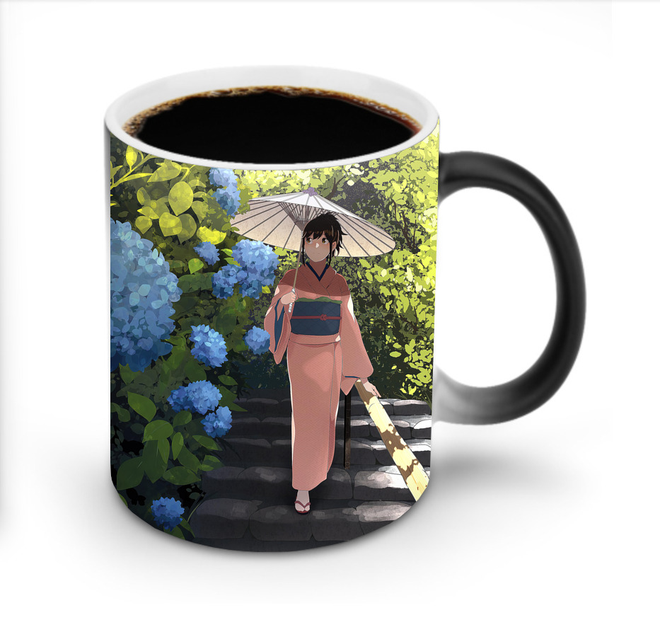 （画像用） ぎんたま 坂田銀時（さかたぎんとき） 神楽 志村新八（しむら しんぱち） GINTAMA Sakata Gintoki Kagura Shimura Shinpachi 温度変色マグカップ