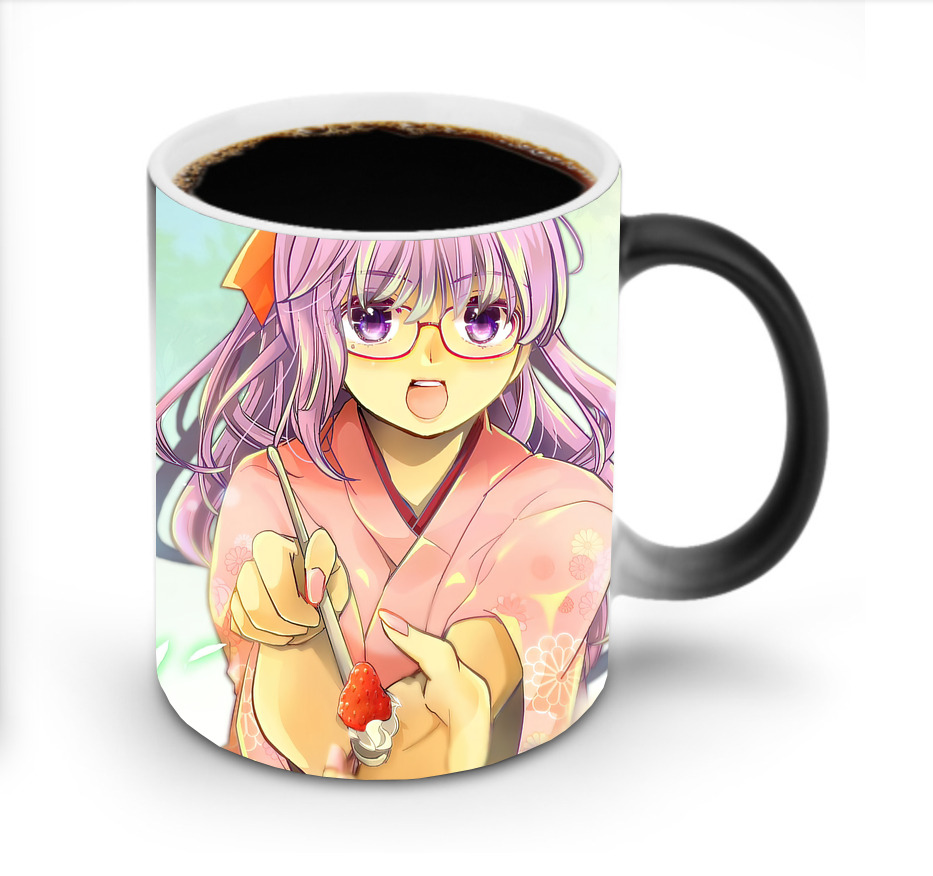 （画像用） ぎんたま 坂田銀時（さかたぎんとき） 神楽 志村新八（しむら しんぱち） GINTAMA Sakata Gintoki Kagura Shimura Shinpachi 温度変色マグカップ