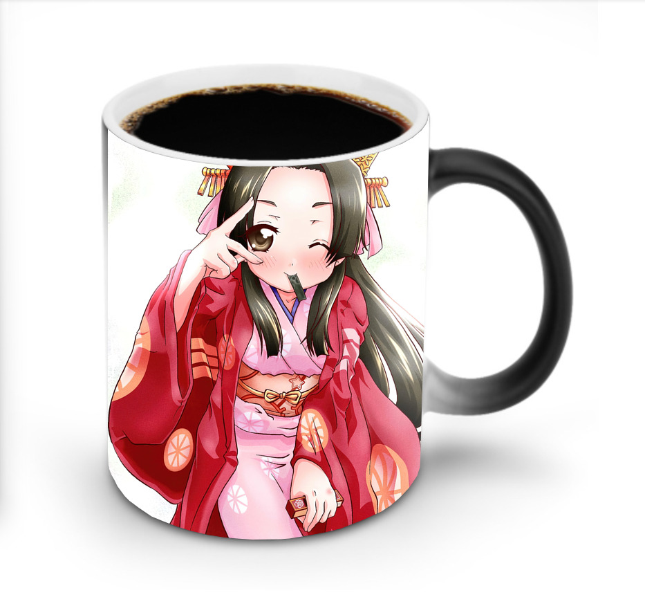 （画像用） ぎんたま 坂田銀時（さかたぎんとき） 神楽 志村新八（しむら しんぱち） GINTAMA Sakata Gintoki Kagura Shimura Shinpachi 温度変色マグカップ