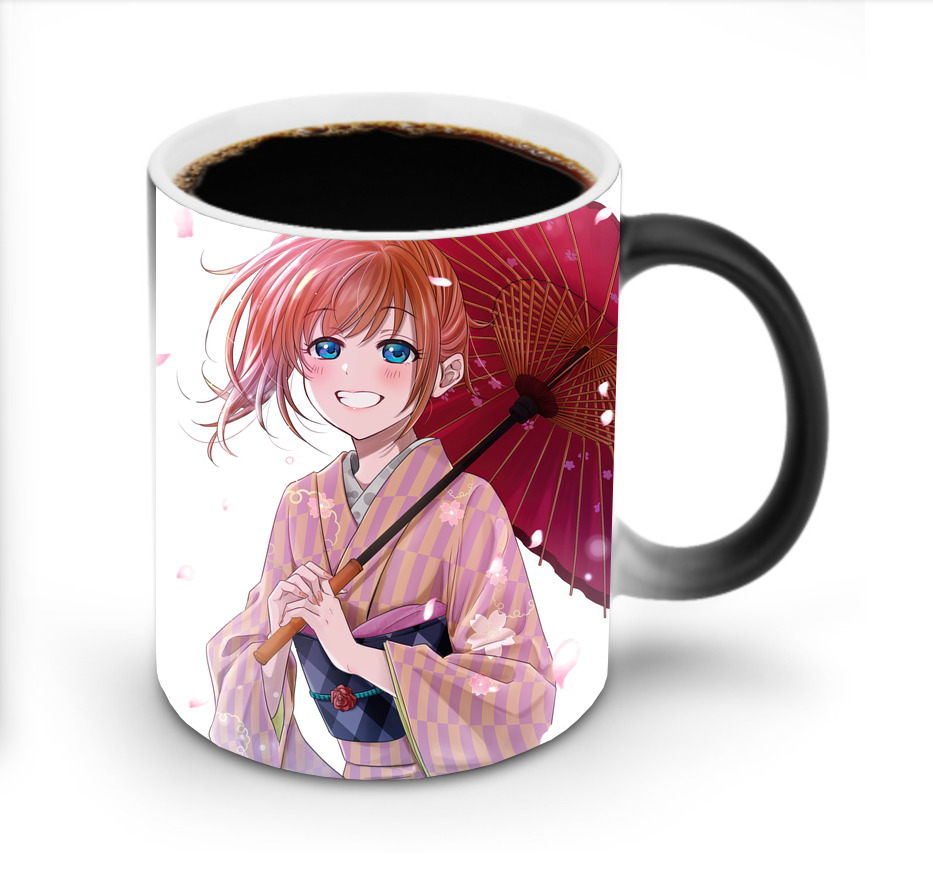 （画像用） ぎんたま 坂田銀時（さかたぎんとき） 神楽 志村新八（しむら しんぱち） GINTAMA Sakata Gintoki Kagura Shimura Shinpachi 温度変色マグカップ