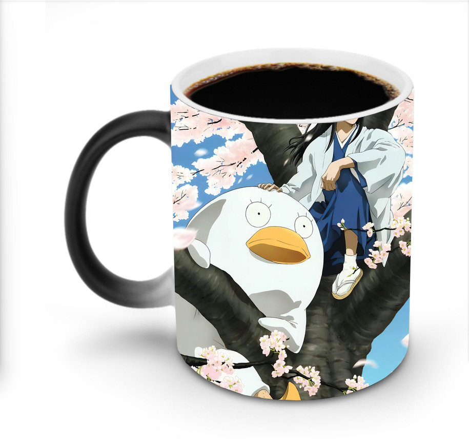 （画像用） ぎんたま 坂田銀時（さかたぎんとき） 神楽 志村新八（しむら しんぱち） GINTAMA Sakata Gintoki Kagura Shimura Shinpachi 温度変色マグカップ