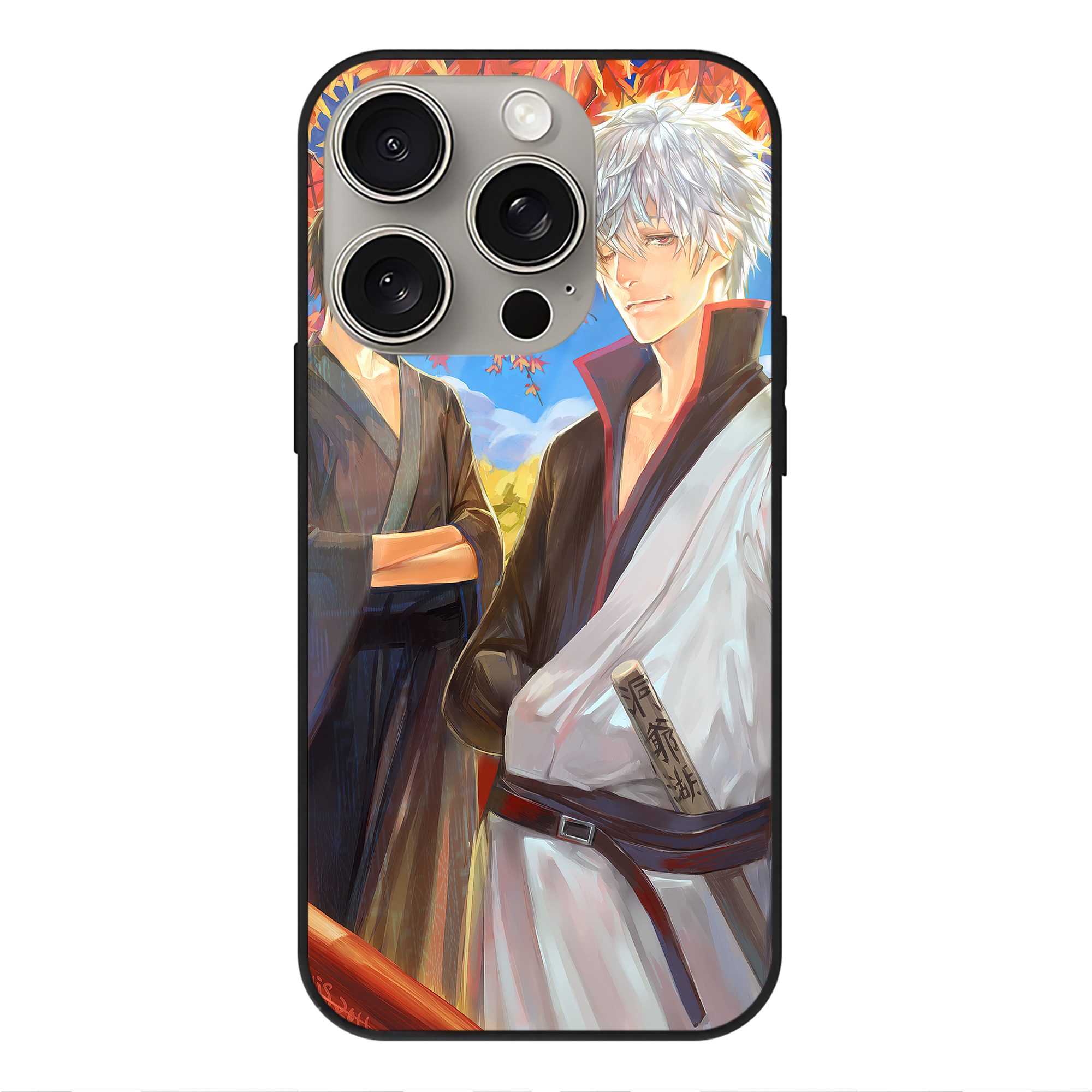 （画像用） ぎんたま 坂田銀時（さかたぎんとき） 神楽 志村新八（しむら しんぱち） GINTAMA Sakata Gintoki Kagura Shimura Shinpachi 【iPhone15Pro対応】スマホケース 耐衝撃＆黄変防止 背面ガラス