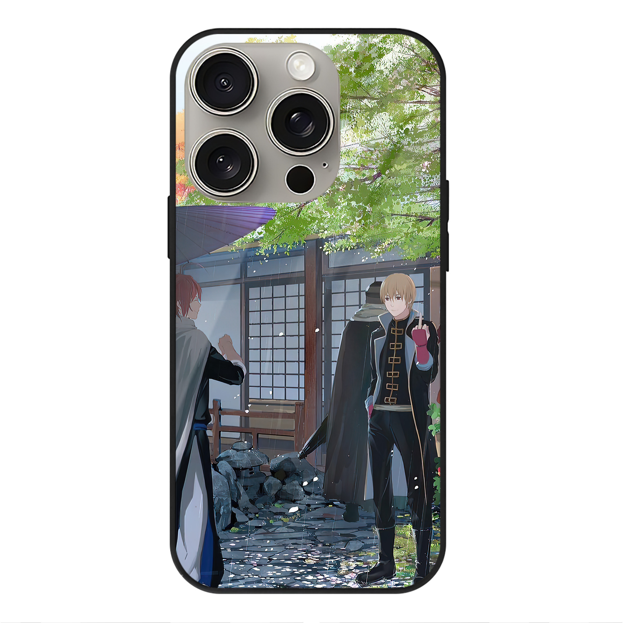 （画像用） ぎんたま 坂田銀時（さかたぎんとき） 神楽 志村新八（しむら しんぱち） GINTAMA Sakata Gintoki Kagura Shimura Shinpachi 【iPhone15Pro対応】スマホケース 耐衝撃＆黄変防止 背面ガラス