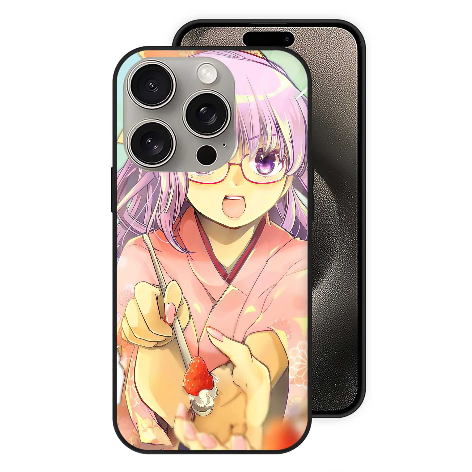 （画像用） ぎんたま 坂田銀時（さかたぎんとき） 神楽 志村新八（しむら しんぱち） GINTAMA Sakata Gintoki Kagura Shimura Shinpachi 【iPhone15Pro対応】スマホケース 耐衝撃＆黄変防止 背面ガラス